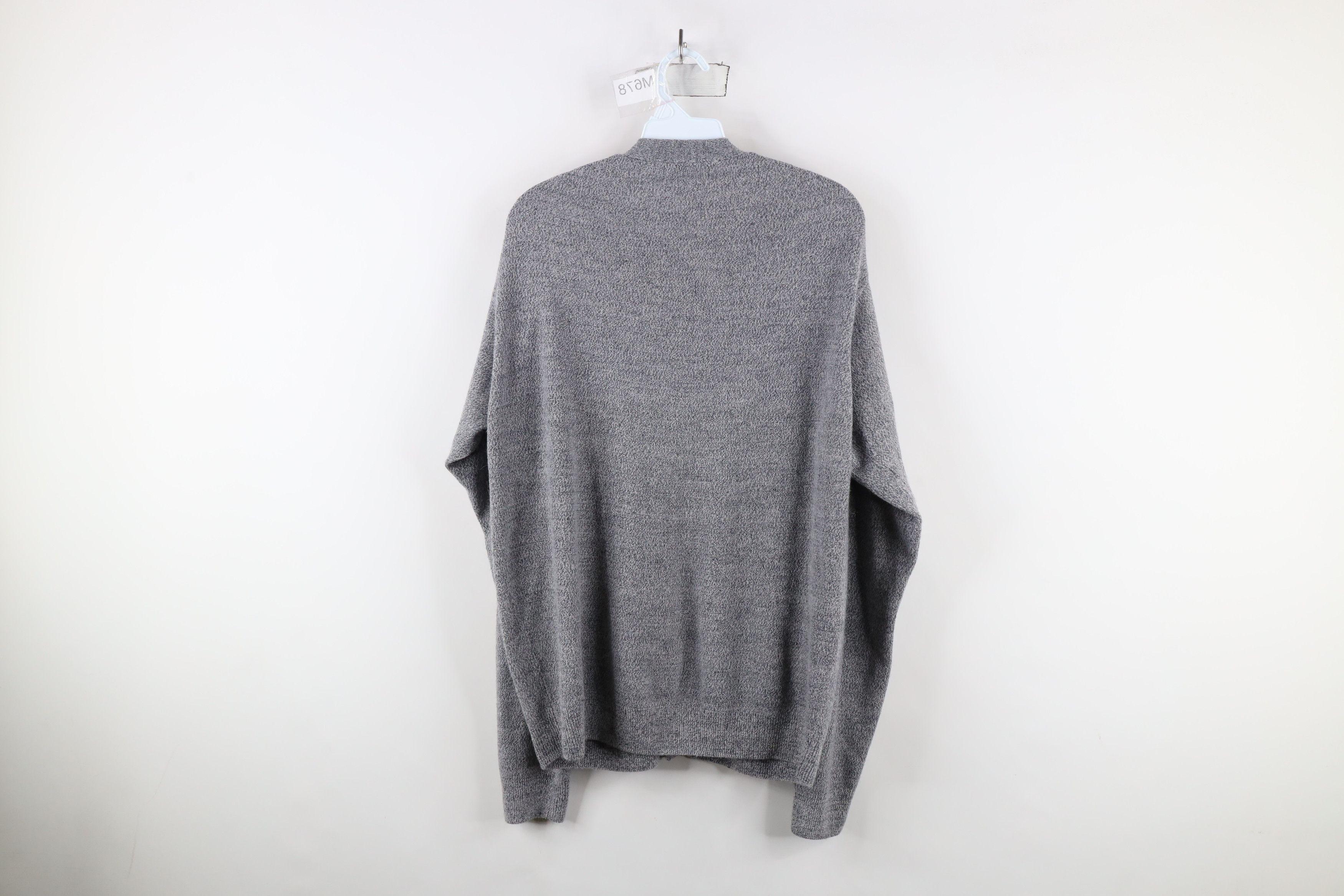 Vintage Vintage 90s Streetwear Knit Cardigan Sweater Heather Gray Size US L / EU 52-54 / 3 - 6 Thumbnail