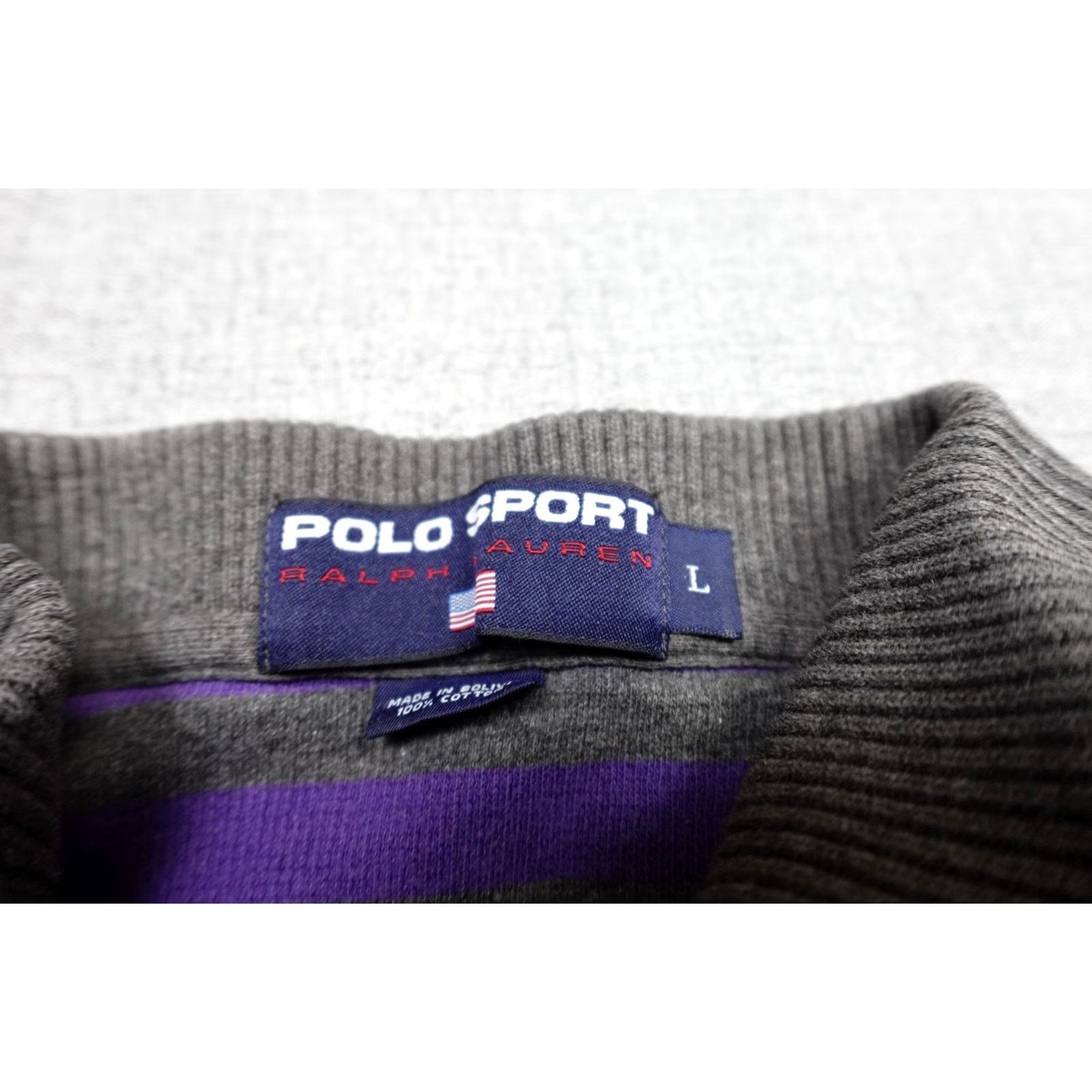 Polo Ralph Lauren VINTAGE Polo Ralph Lauren Polo Mens L Purple Stripe Long Sleeve Pocket Shirt Size US L / EU 52-54 / 3 - 2 Thumbnail