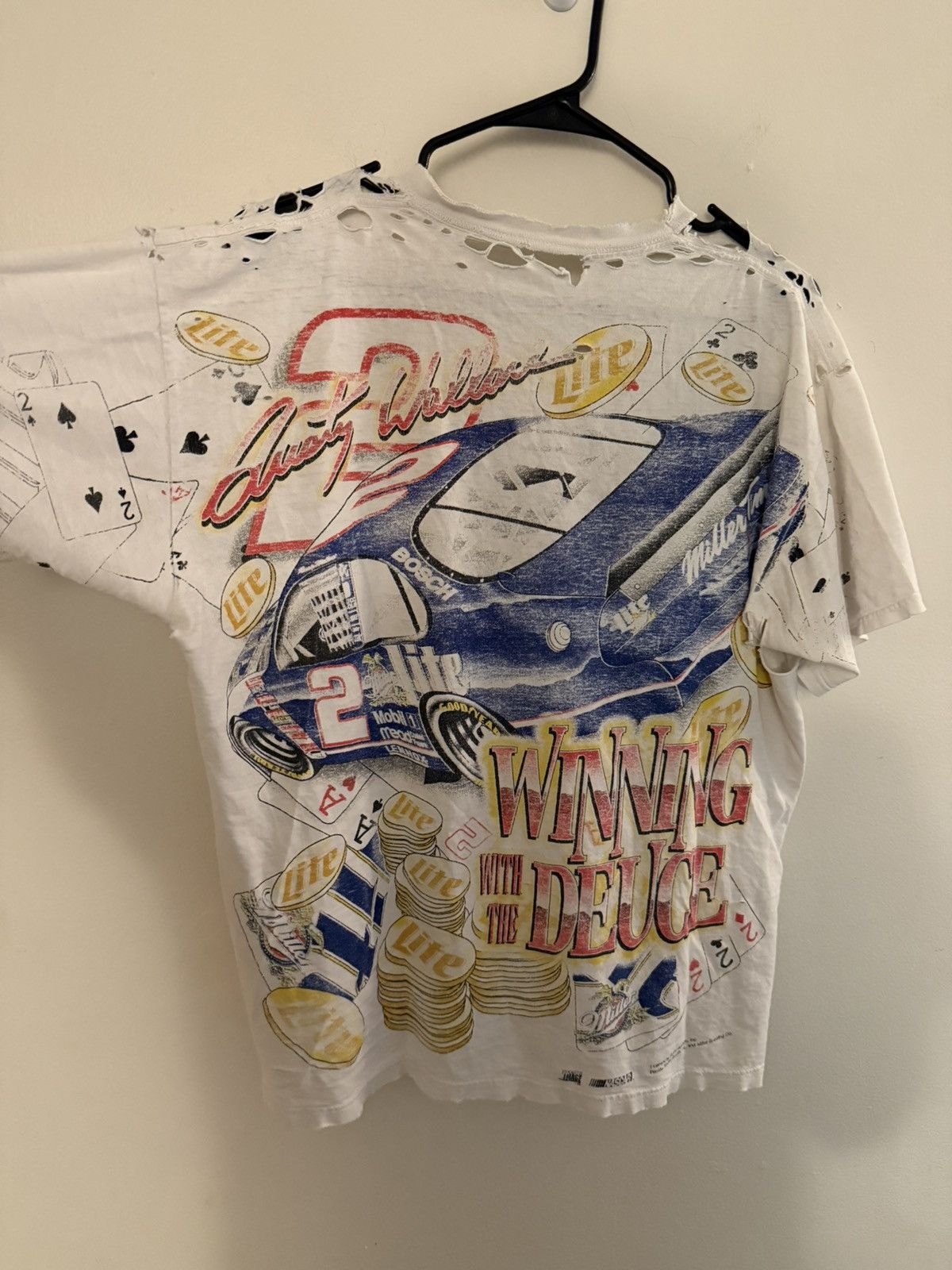 NASCAR (XL) VINTAGE THRASHED PAPER THIN Nascar Shortsleeve Tee Size US L / EU 52-54 / 3 - 4 Thumbnail