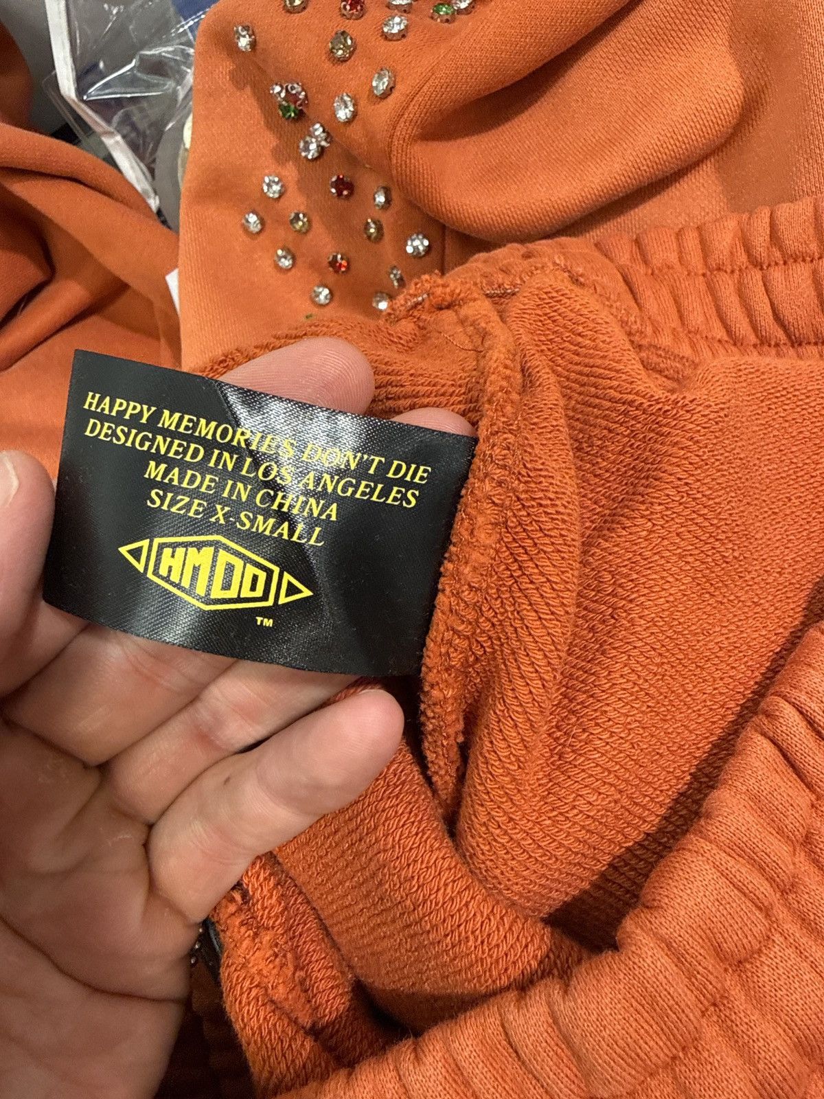 HMDD Happy Memories Don’t Die Orange Studded Sweatpants XS Size US 28 / EU 44 - 5 Thumbnail
