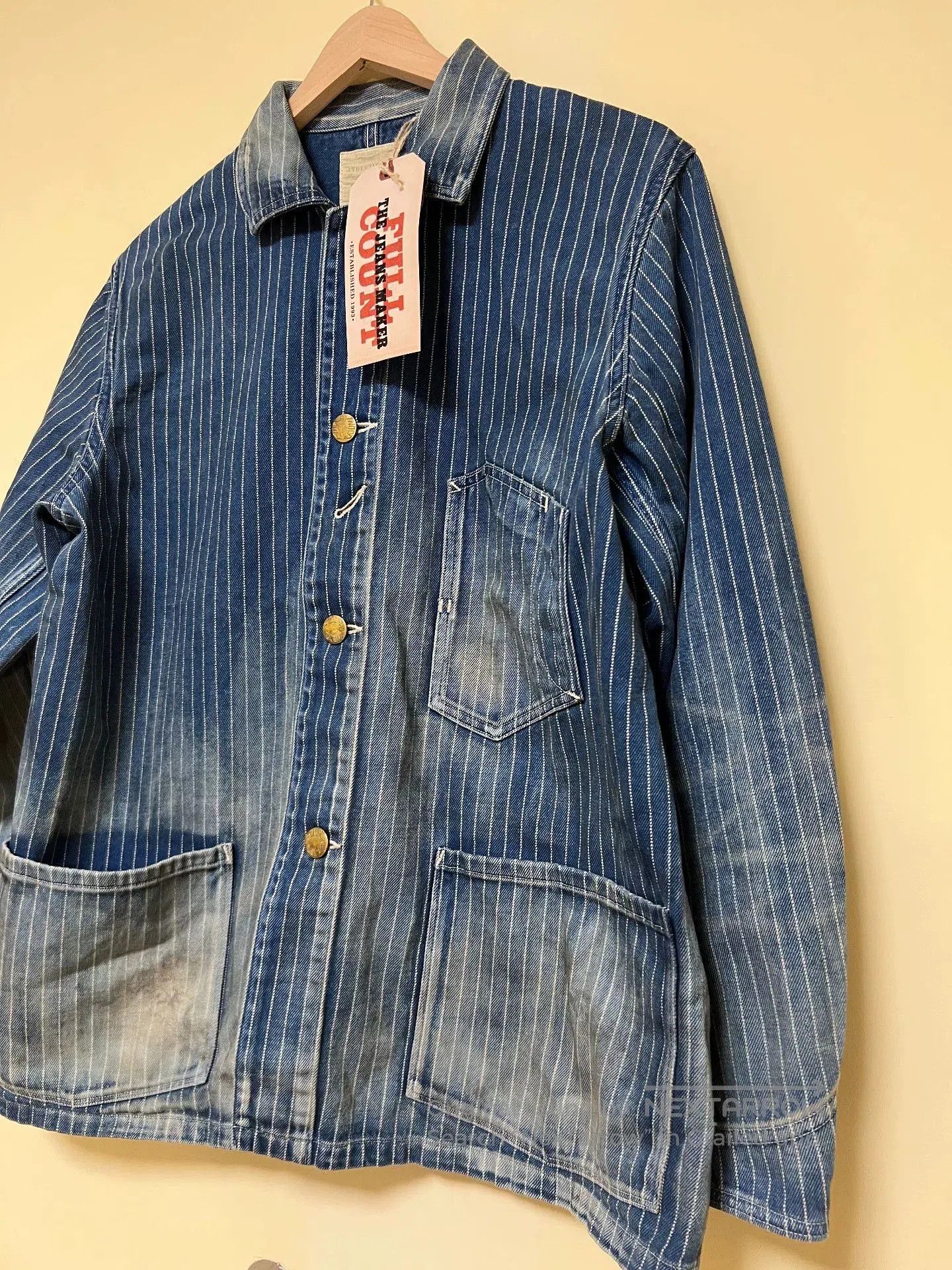 Full Count & Co. Vintage Wabash Striped Work Jacket. Size US S / EU 44-46 / 1 - 2 Thumbnail
