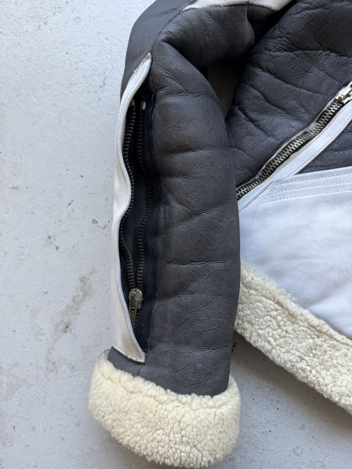 Rick Owens Rick Owens FW08 STAG Black & White Geo Shearling Jacket Size US S / EU 44-46 / 1 - 7 Thumbnail
