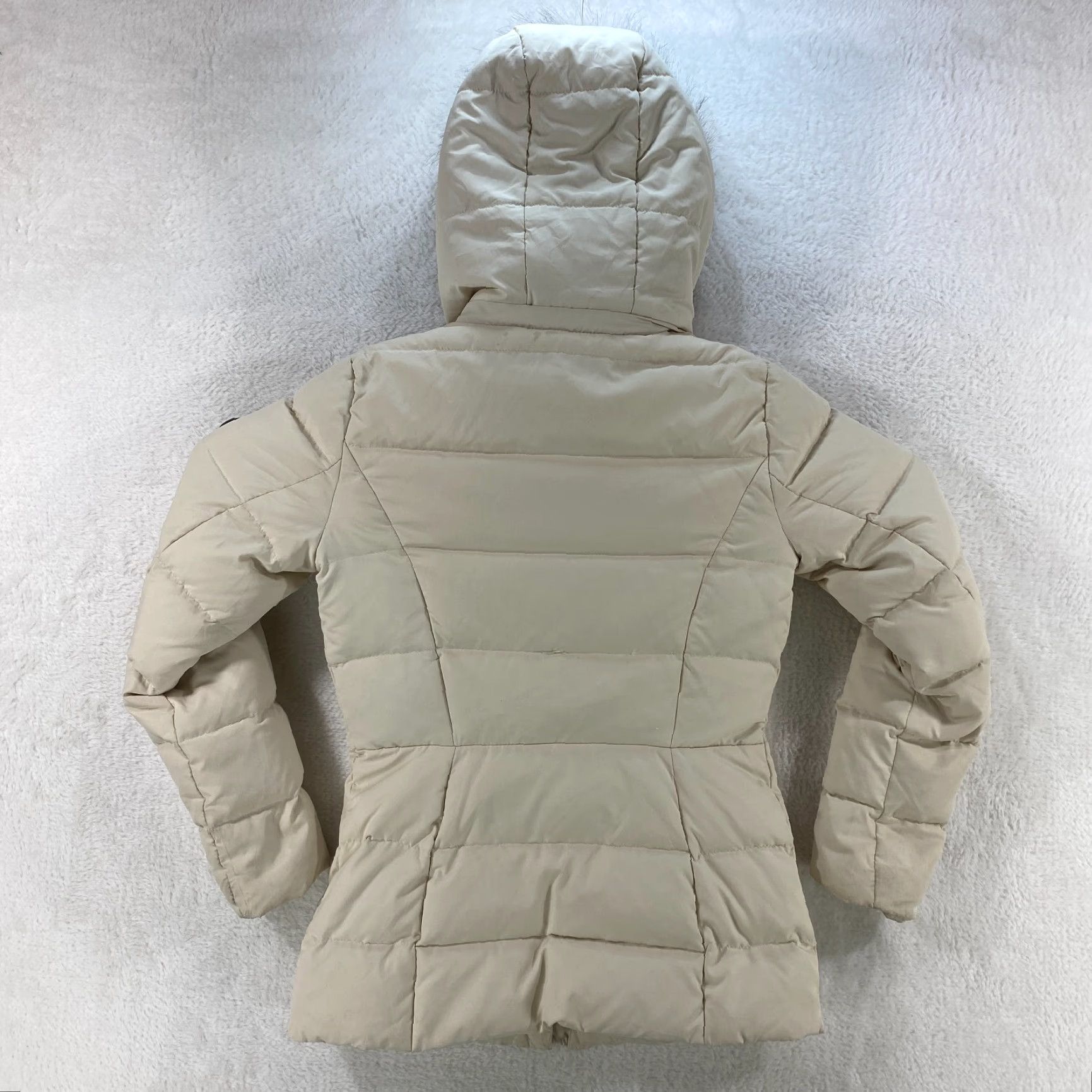 Ralph Lauren RALPH LAUREN Ivory Down Filled Coat Faux Fur Lined Hood Zip Coat Pockets XXS WMS Size XXS / US 00 / IT 34 - 6 Thumbnail