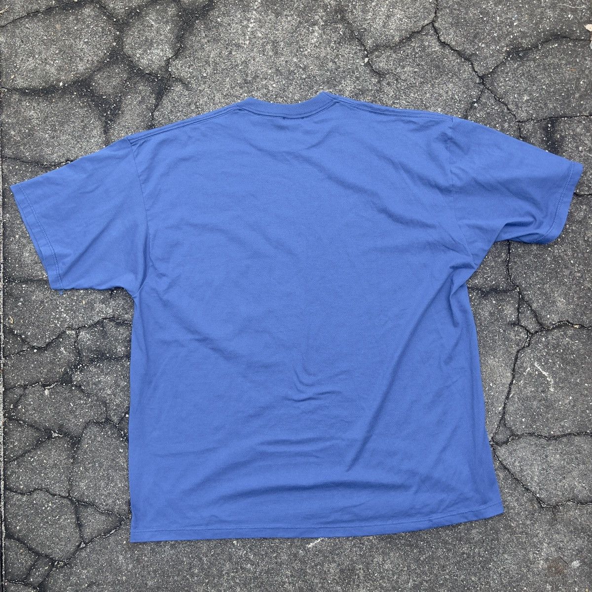 Jerzees × Vintage Vintage 90s JERZEES Blank Blue Shirt Size US XXL / EU 58 / 5 - 4 Thumbnail