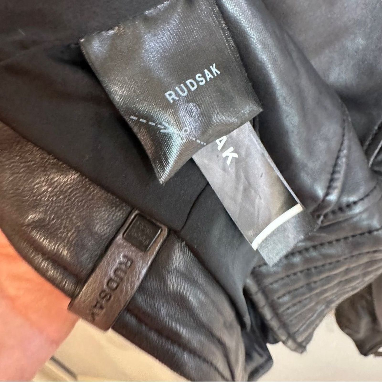 Rudsak Rudsak | XS | black cropped leather jacket Size XS / US 0-2 / IT 36-38 - 7 Thumbnail