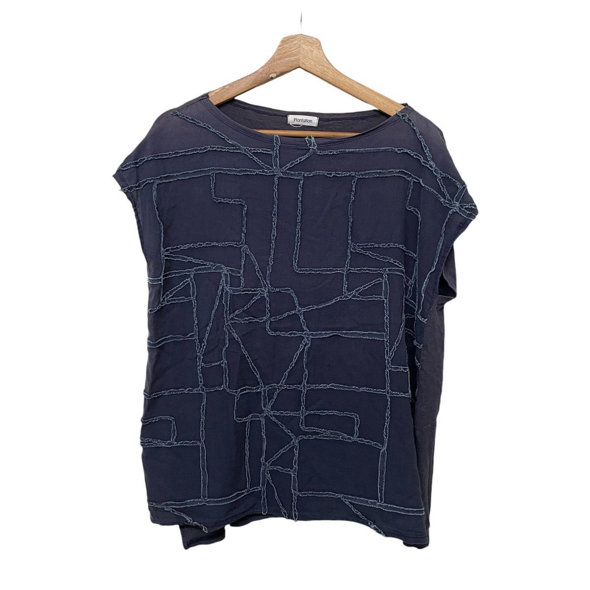 Designer × Issey Miyake × Japanese Brand Plantation by Issey Miyake Sashiko Sleeveless Size US L / EU 52-54 / 3 - 1 Thumbnail