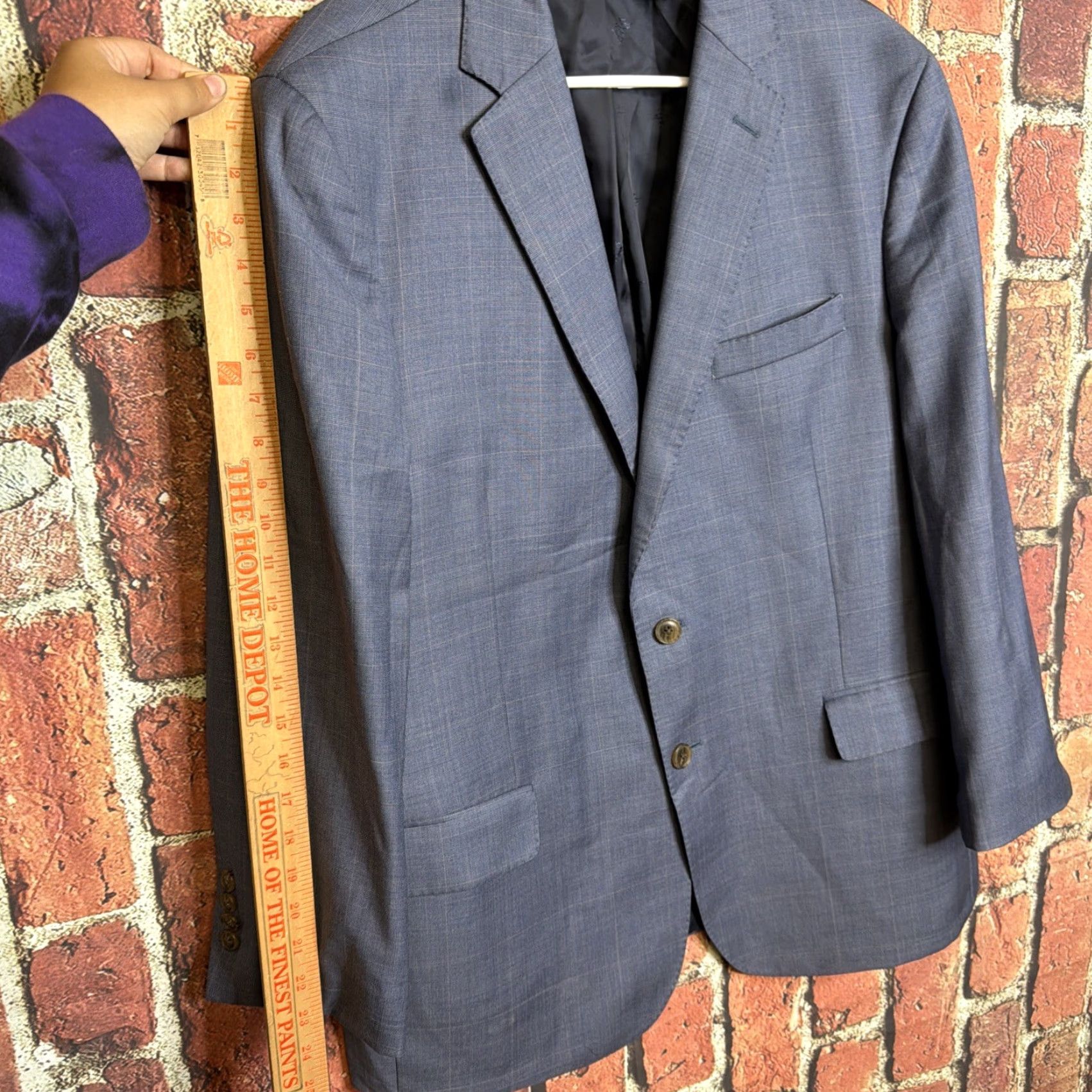 Jos. A. Bank Jos A Bank Reserve Mens Striped Blazer Blue 44R 100% Wool Sustaina Wool Size 44R - 3 Thumbnail
