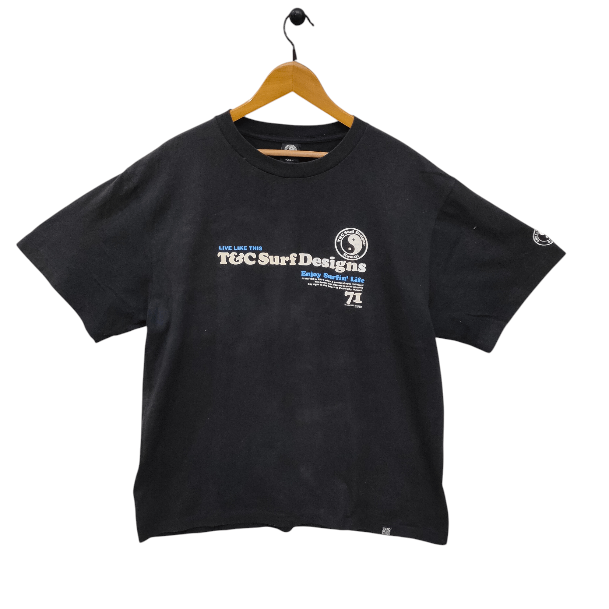 Vintage 90s Surf Tour T-Shirt T&C Hawaii Pipeline Sunset Beach Size US XL / EU 56 / 4 - 2 Thumbnail