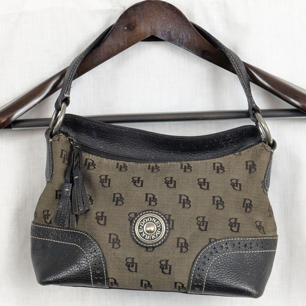 Dooney & Bourke Dooney & Bourke Signature Leather & Canvas Shoulder Bag Size ONE SIZE - 1 Thumbnail