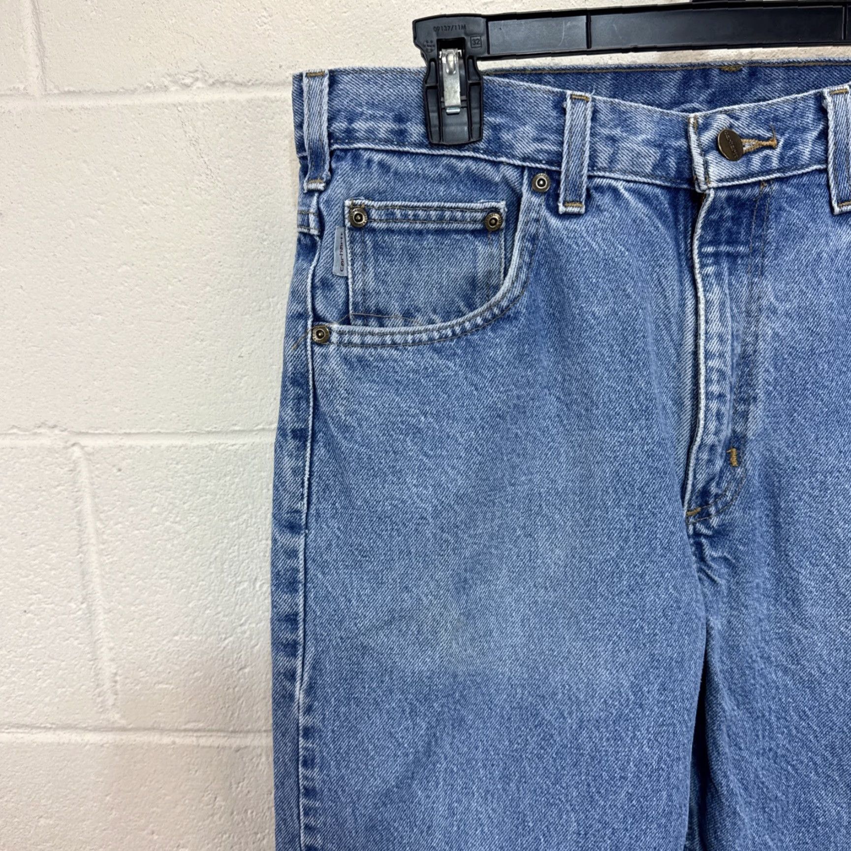 Carhartt VINTAGE Carhartt Jeans Mens Denim Relaxed Fit 34x34 Blue Medium Wash 5-Pocket Logo Straight Mens Size US 34 / EU 50 - 2 Thumbnail
