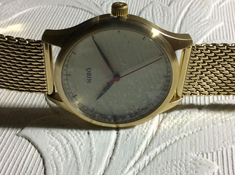 Designer Miro gold Men's mesh Watch Size ONE SIZE - 2 Thumbnail