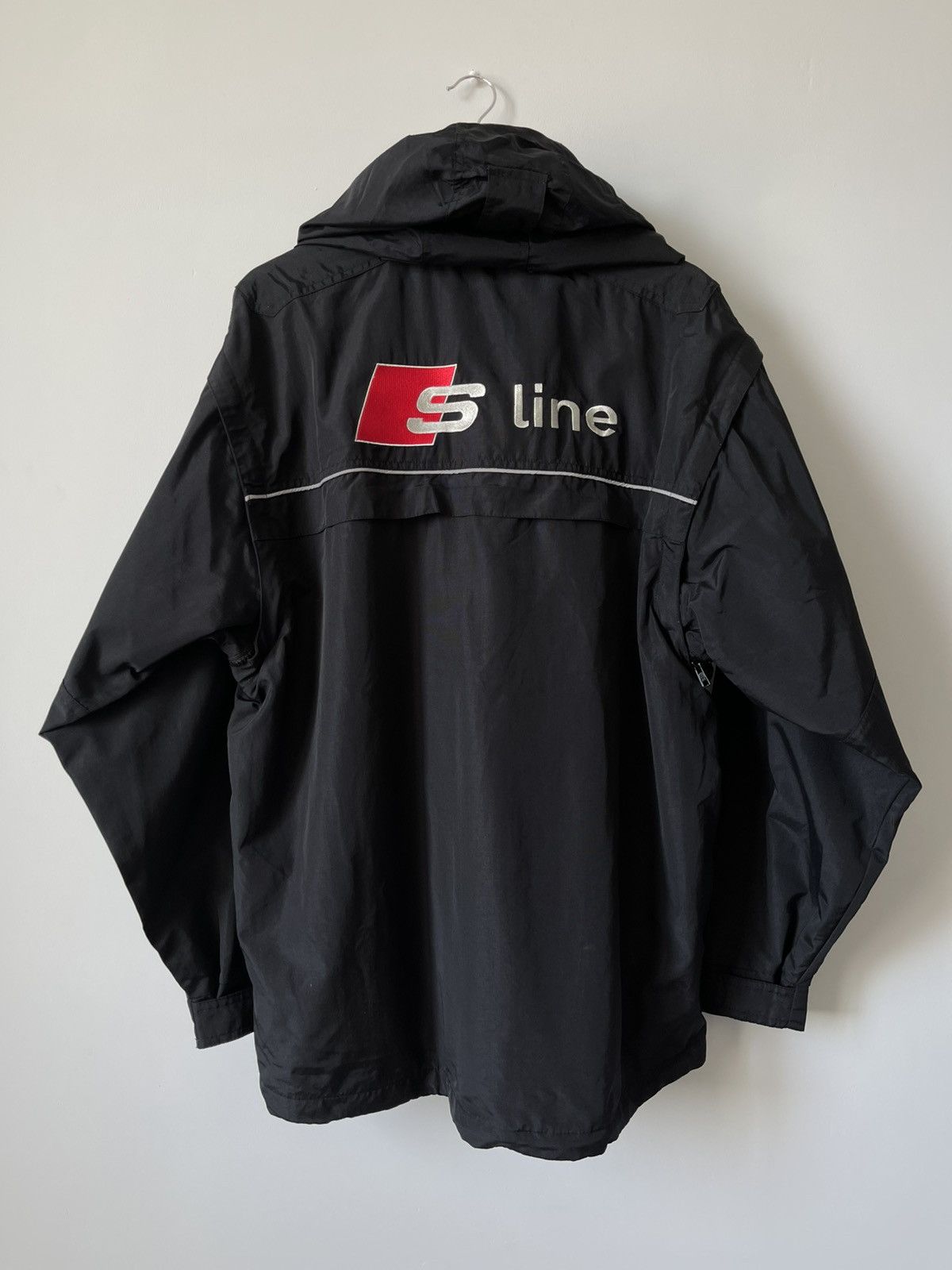 Audi AUDI S-Line Hooded Nylon Transformer Jacket Windbreaker Size US XL / EU 56 / 4 - 9 Thumbnail