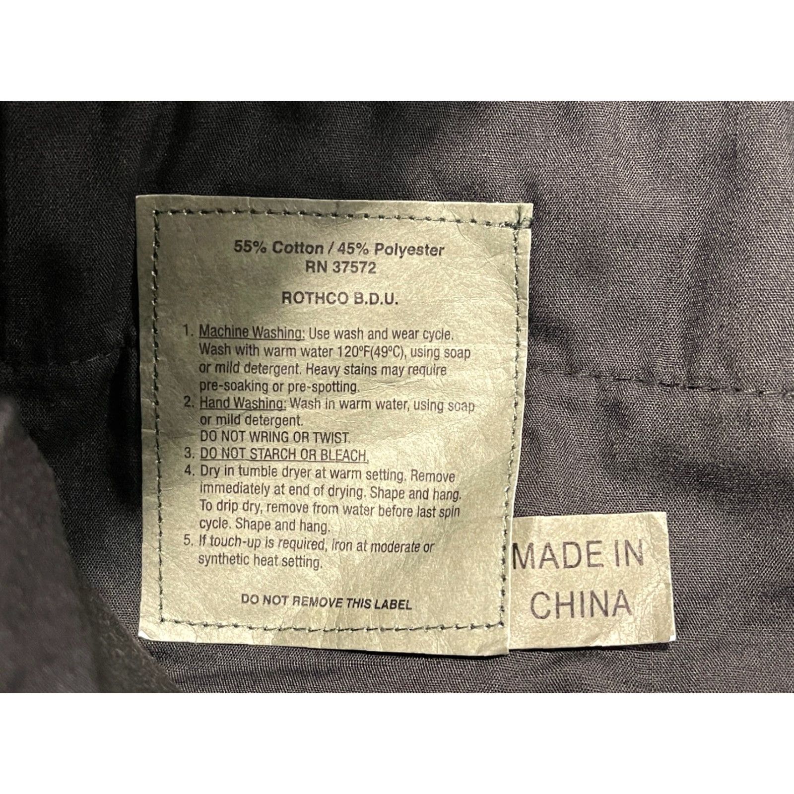 Rothco Rothco BDU Pants Cargo Army Military Uniform Trouser 6 Pocket Black M Regular Waist 34 Inseam 32.5 Button Belt Loops Mens Size US 31 - 6 Thumbnail