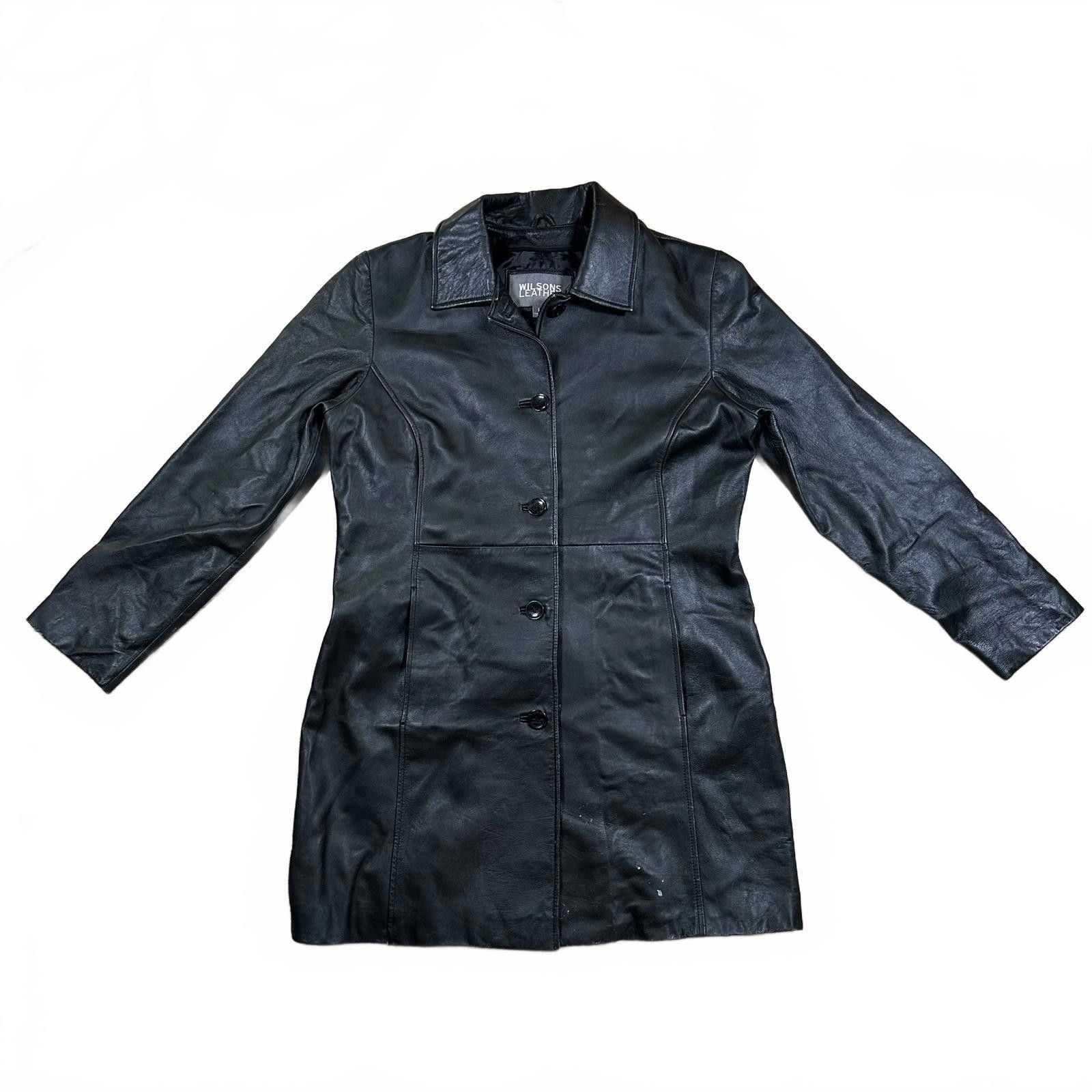 Wilsons Leather Wilsons Leather Women's Leather Jacket L Black Classic Style Size L / US 10 / IT 46 - 1 Thumbnail