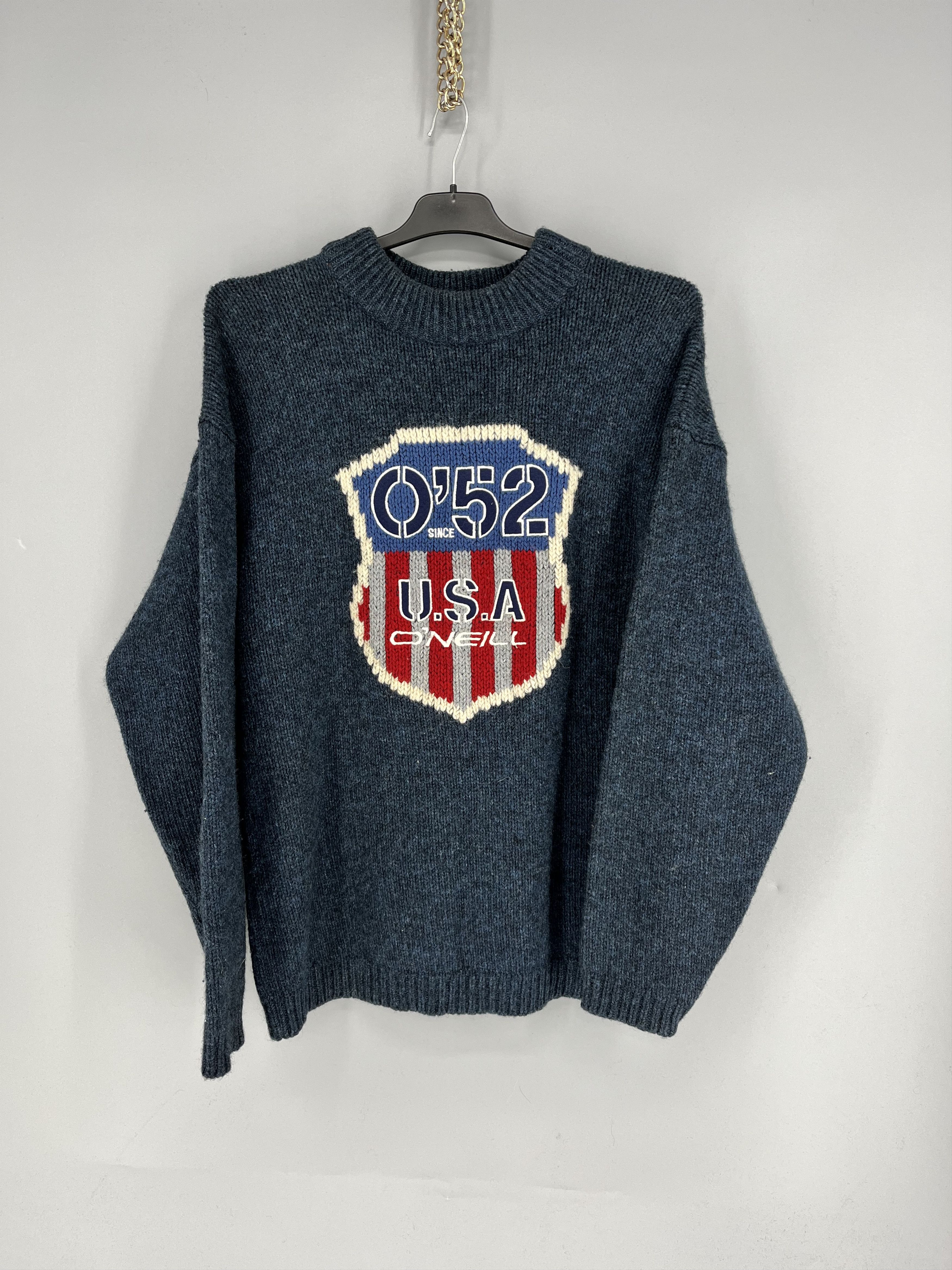 O'Neill ONeill blue Knitted Jumper with embroidered spell-out on Size US M / EU 48-50 / 2 - 1 Thumbnail
