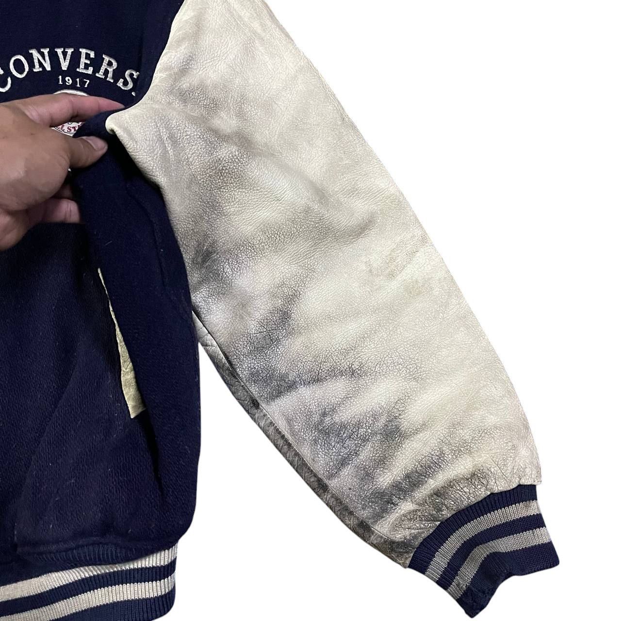 Converse Vintage 90’s Converse Wool Leather Varsity Jacket Size US L / EU 52-54 / 3 - 10 Thumbnail