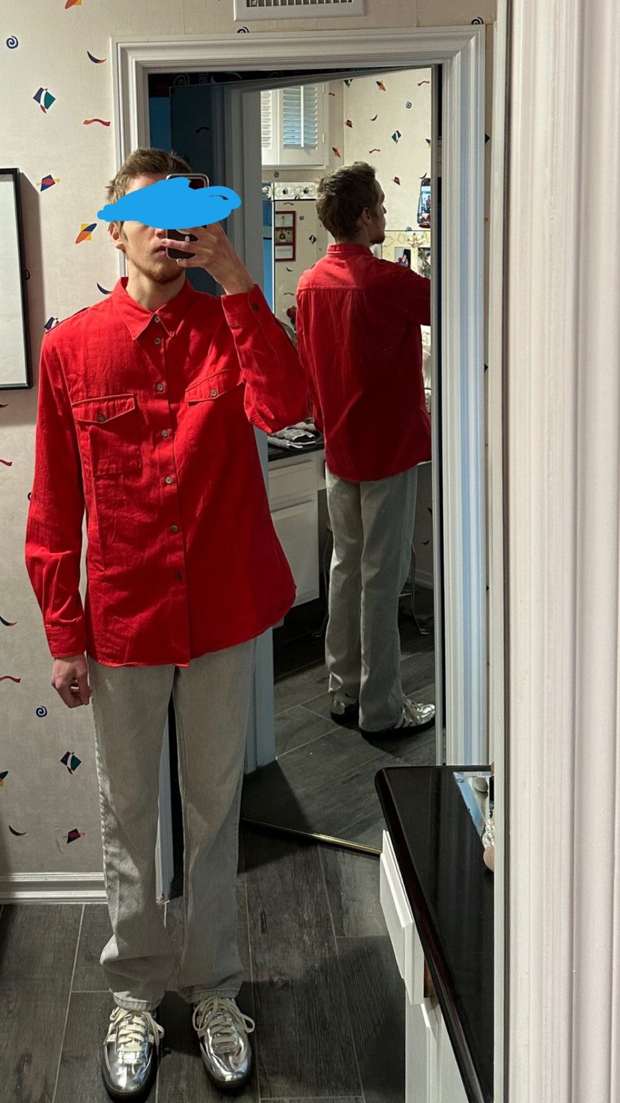 Helmut Lang SS1997 Military Officer’s Shirt in Red Size US M / EU 48-50 / 2 - 13 Thumbnail