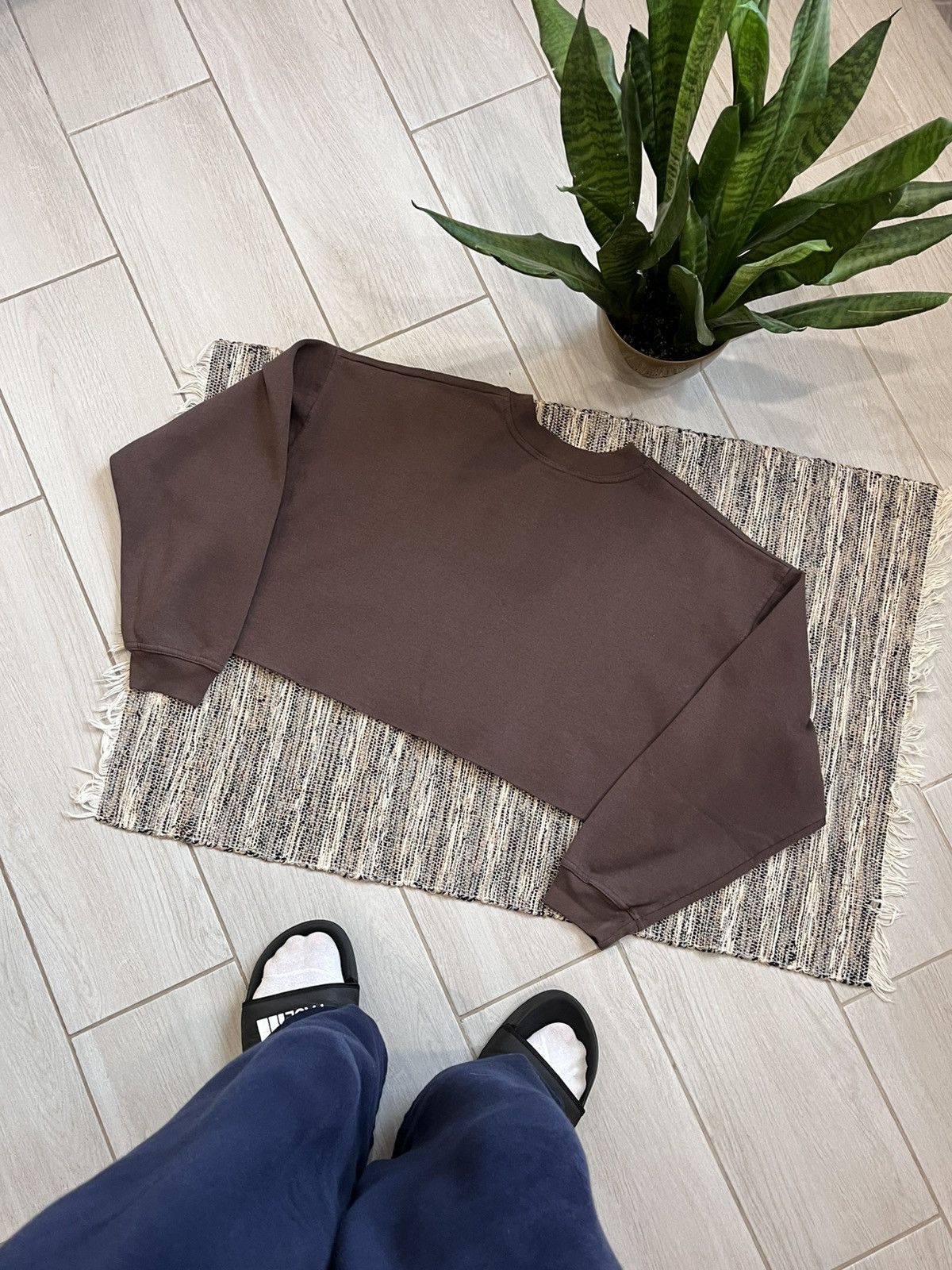 Adidas × Vintage Vintage Adidas Crop Sweatshirt Brown Fleece Logo Fiji made Size M / US 6-8 / IT 42-44 - 2 Thumbnail