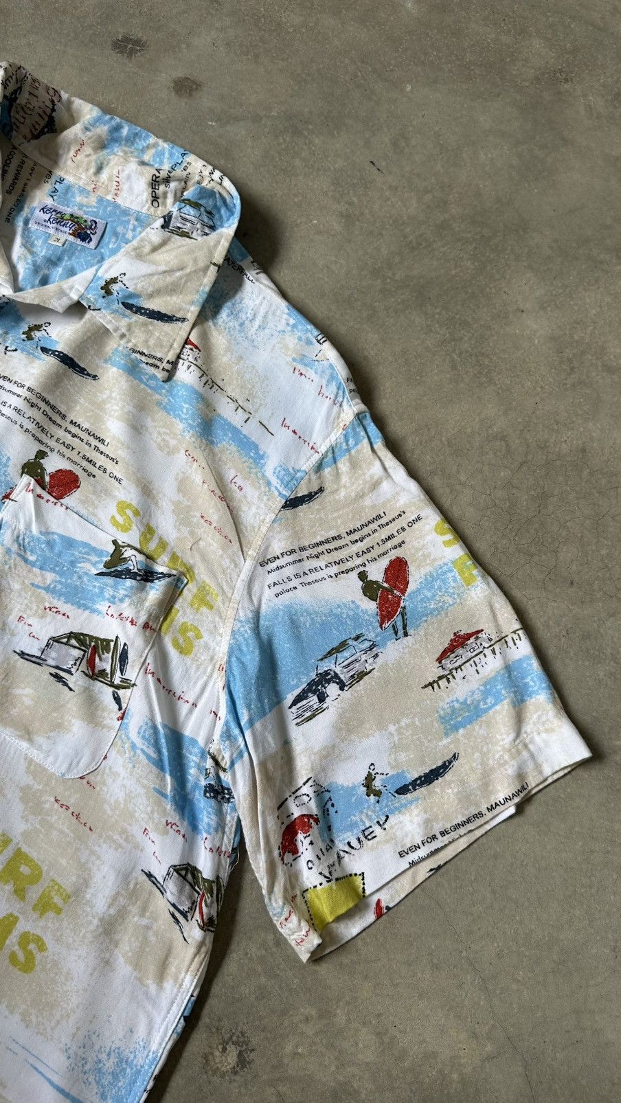 Other VINTAGE KERRY KENNY SUN SIRFING MOTIVE HAWAIIAN SHIRT Size US L / EU 52-54 / 3 - 5 Thumbnail