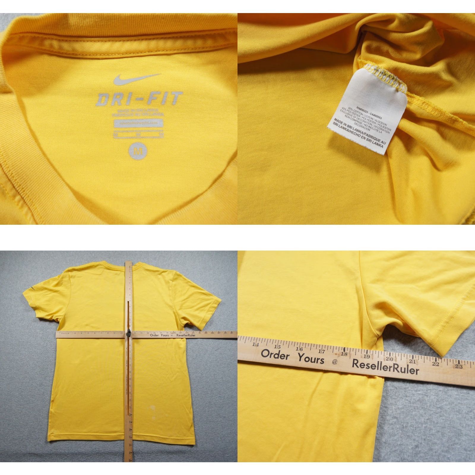 Nike Nike Shirt Mens Medium Yellow Dri-Fit Short Sleeve Tee Athletic Comfort Casual Logo Size US M / EU 48-50 / 2 - 8 Thumbnail
