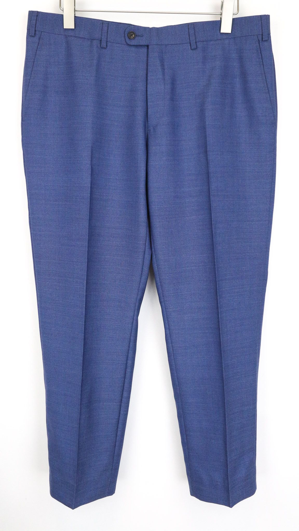 Suitsupply UK44R Blue Wool Pleated Front Trousers 76143 Size 44R - 1 Thumbnail