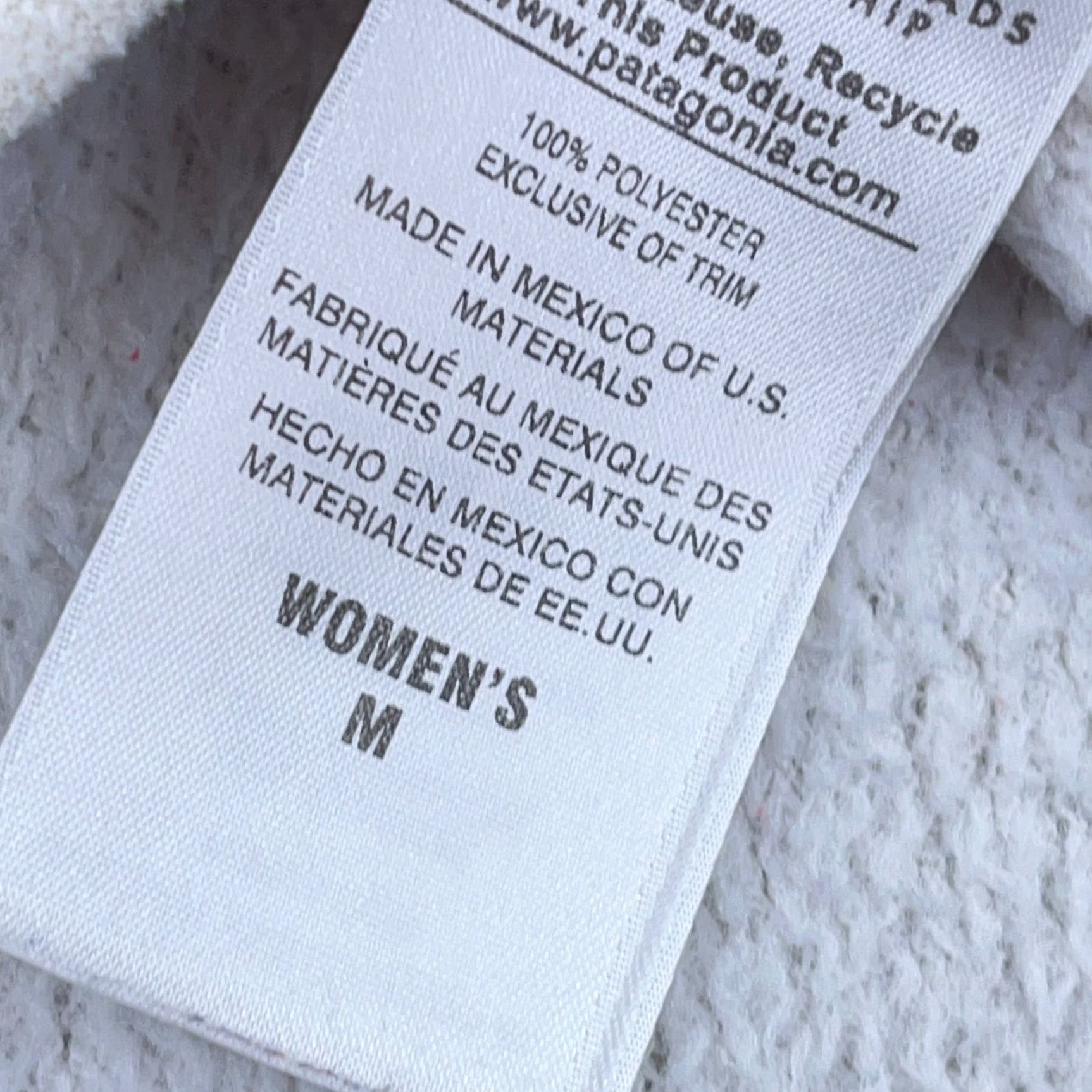 Patagonia Patagonia Sweater Women M White Pullover Fleece Pocket Snap Mock Neck Raglan Sleeve Pullover - Mens Womens Girls Boys Size M / US 6-8 / IT 42-44 - 7 Thumbnail
