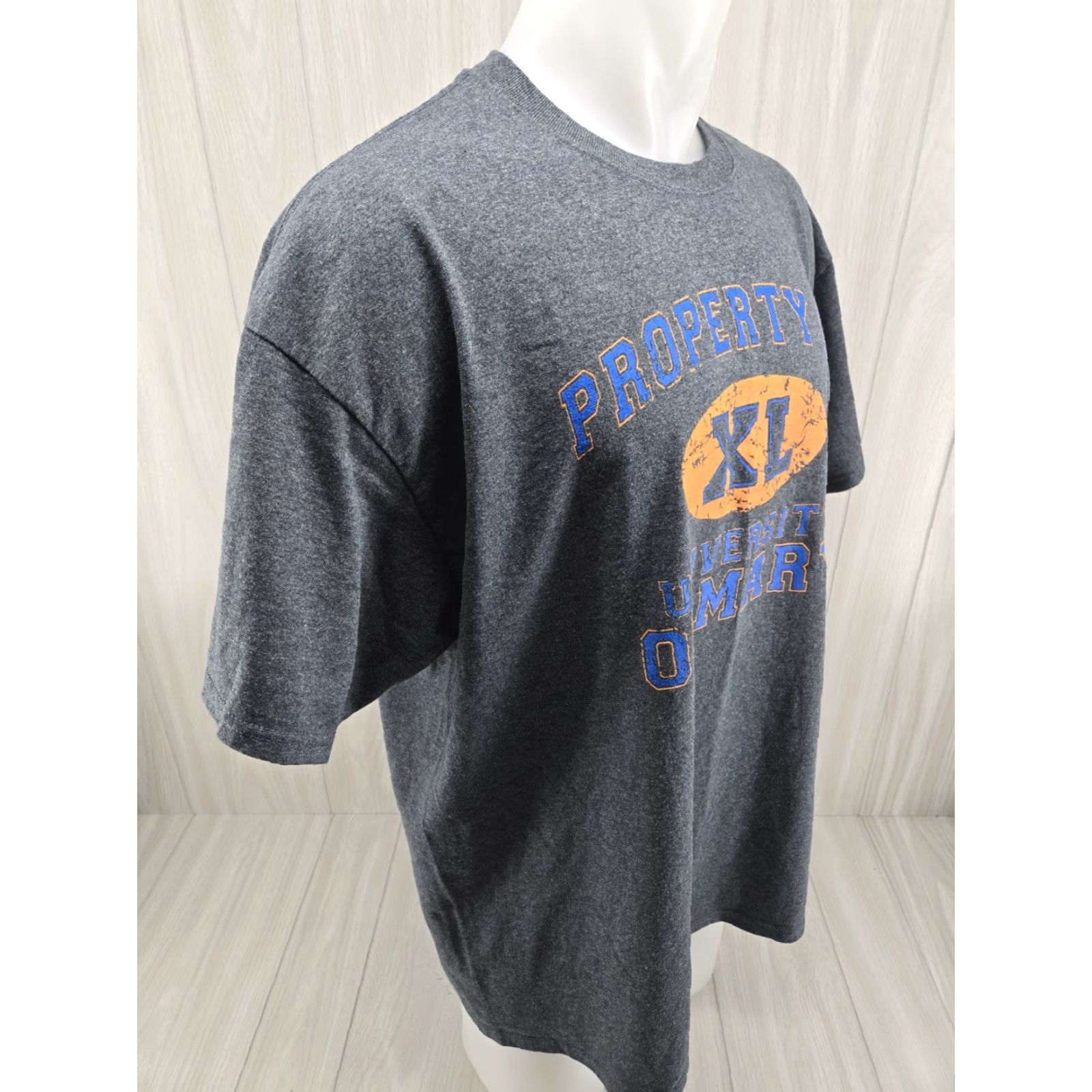 Gildan University of Mary UMary Marauders Men's Logo T-Shirt Gray 2XL Shirt Short Sleeve Logo 90s/2000s Theme Mens Size US XXL / EU 58 / 5 - 7 Thumbnail