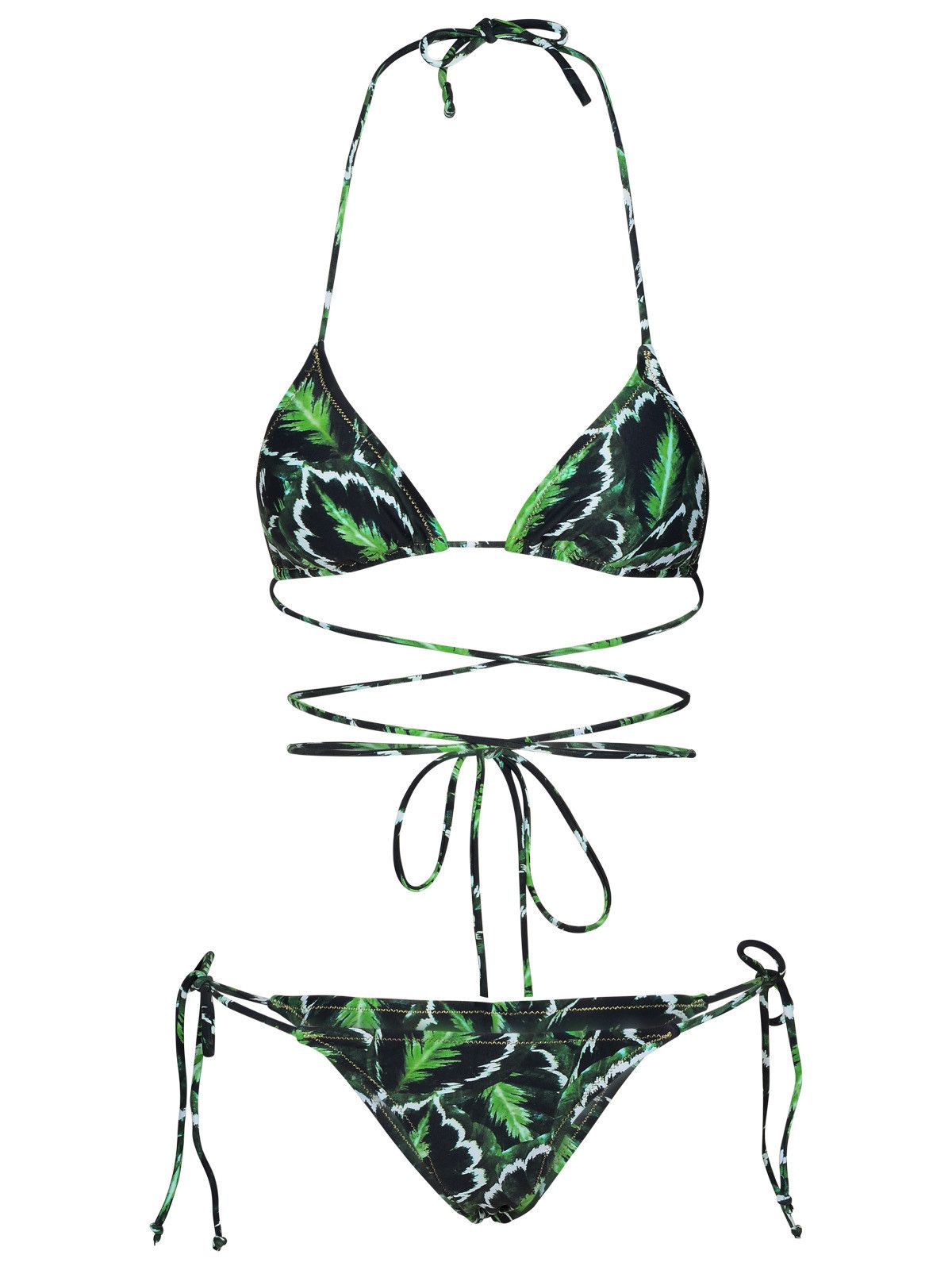 image of Reina Olga Green Polyamide Bikini, Women's (Size Small)