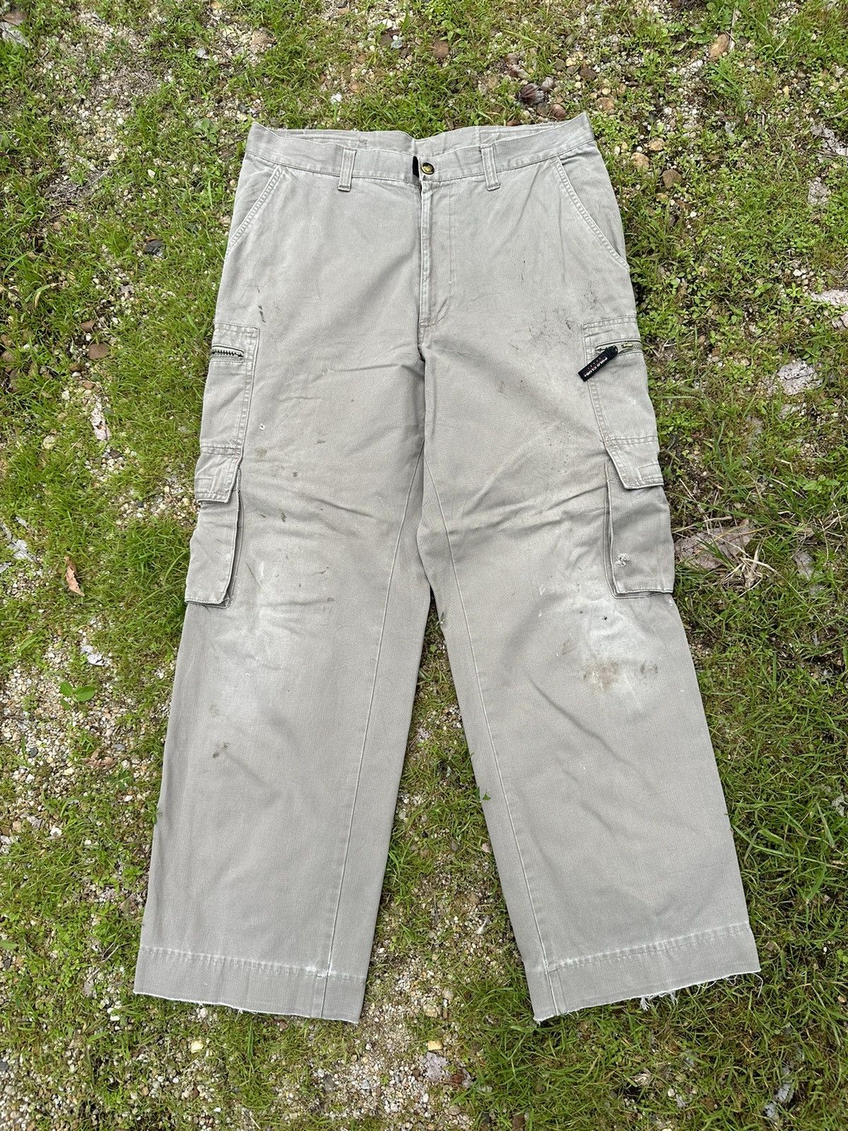 5351 POUR LES HOMMES BAGGY POLO CLUB TROUSERS RIPSTOP MULTIPOCKET DIRTY PANTS Size US 33 - 1 Thumbnail
