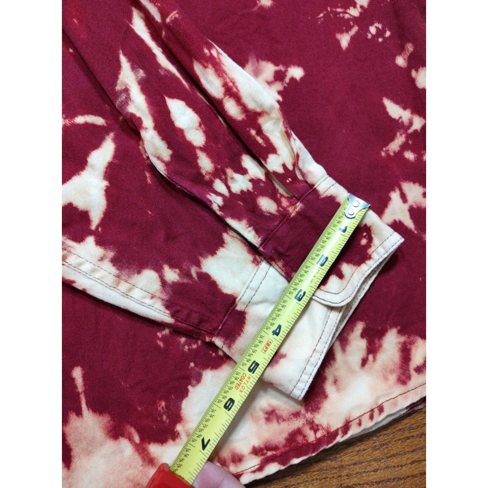 Wrangler VINTAGE Wrangler Shirt 3XL Men Tie Dye Red Flannel Pockets Decorative Easy Care 80s 90s Bohemian Western Cowboy Western Shirt Mens Size US XXL / EU 58 / 5 - 7 Thumbnail