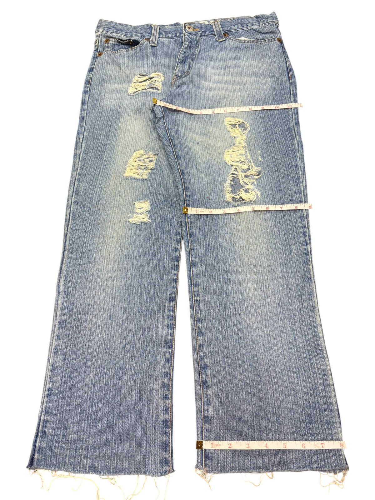 Diesel Vintage Cocolulu Faded Wash Distressed Loose Jeans Size 33" - 8 Thumbnail