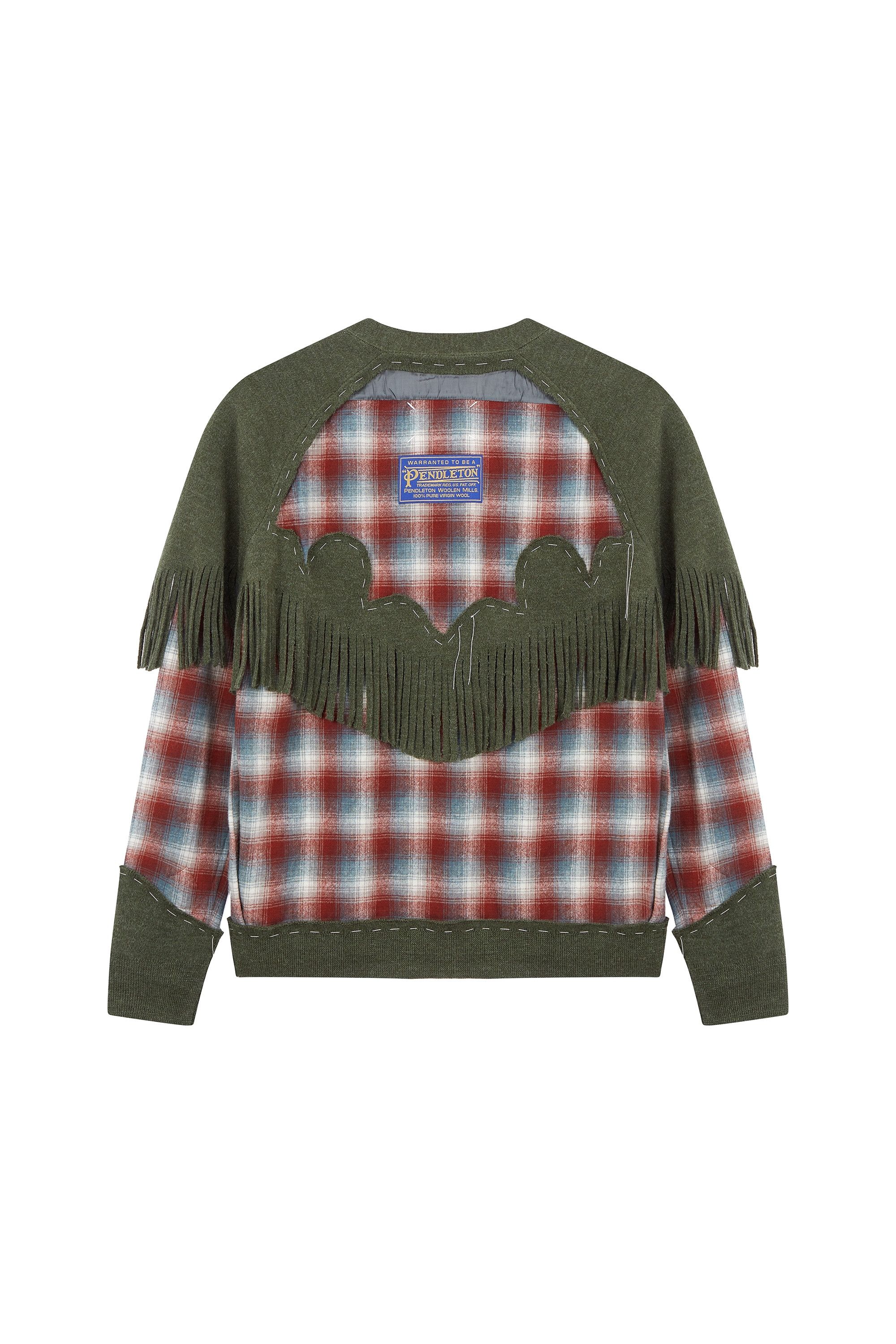 Maison Margiela o1w1db10525 Overlay Check Cardigan in Multicolor Size US M / EU 48-50 / 2 - 2 Thumbnail