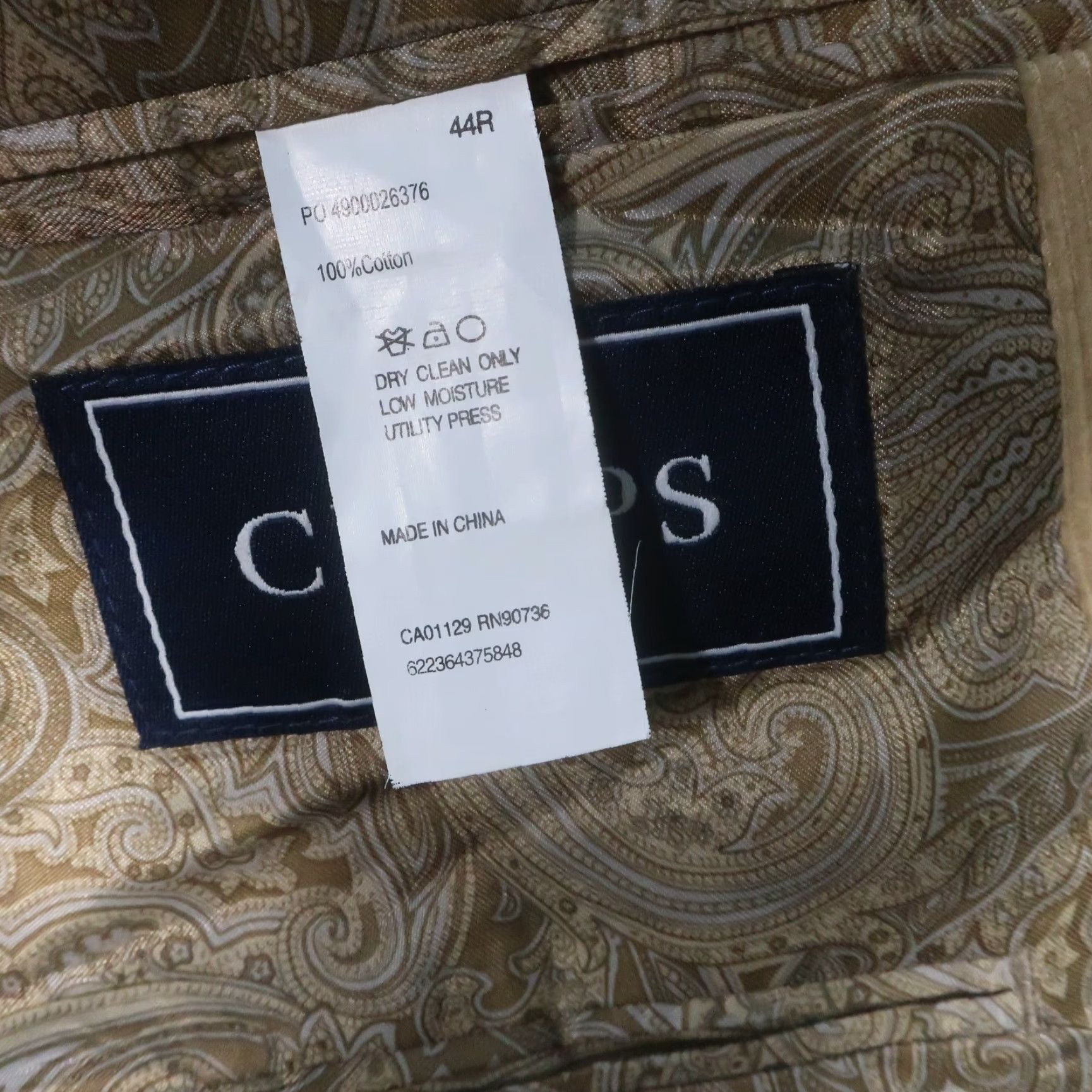 Chaps Chaps Blazer Corduroy Mens 44R Brown 2 Button Sport Coat Jacket Ralph Lauren Size 44R - 4 Thumbnail