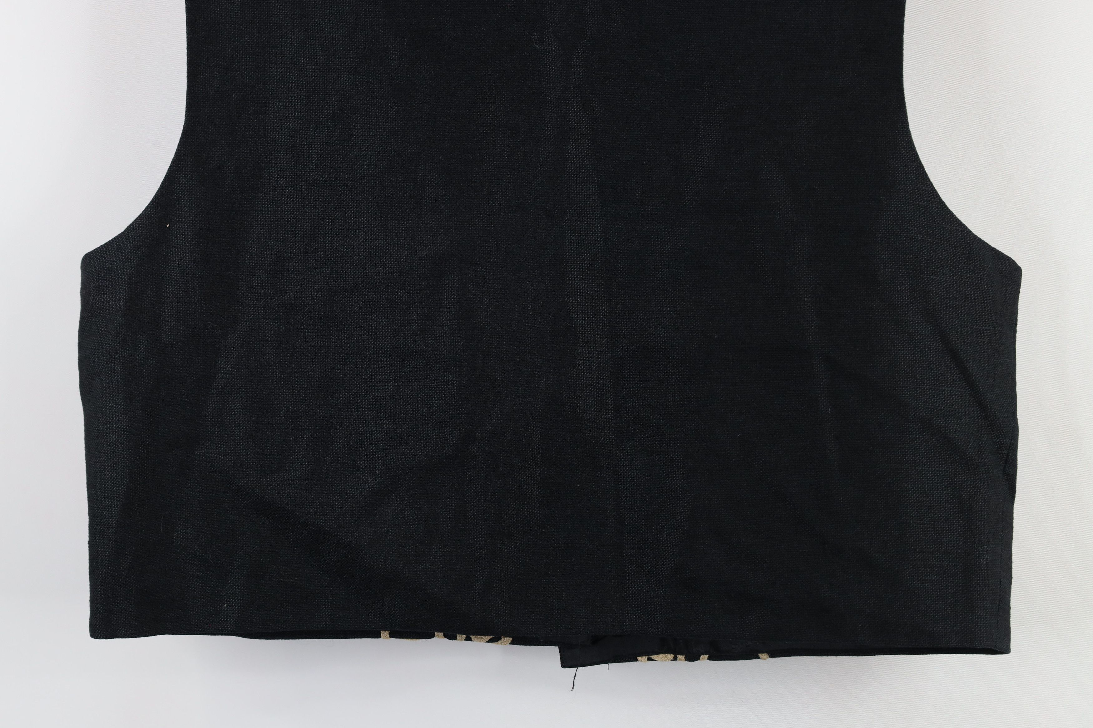Vintage Vintage 90s Streetwear Bead Rope Button Vest Jacket Black Size L / US 10 / IT 46 - 10 Thumbnail