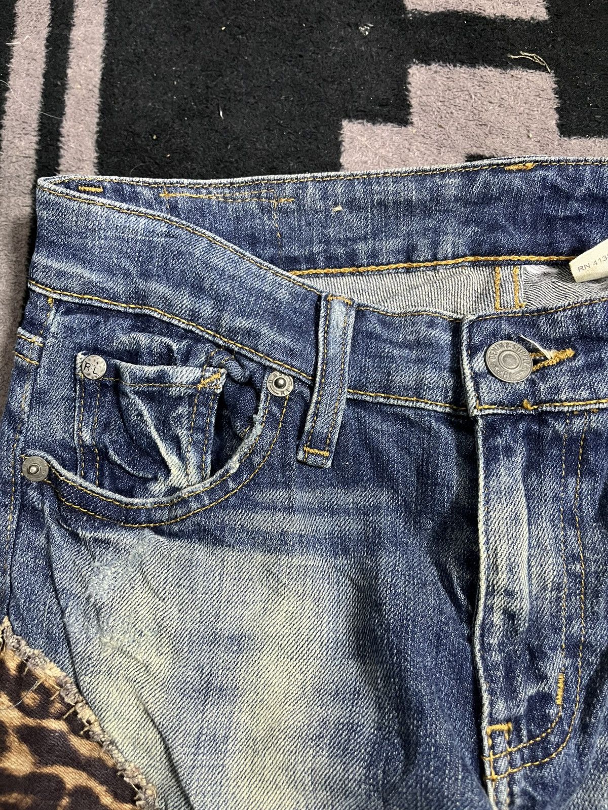 Denim & Supply Ralph Lauren Denim & supply sashiko patch leopard distressed jeans Size US 26 / EU 42 - 6 Thumbnail