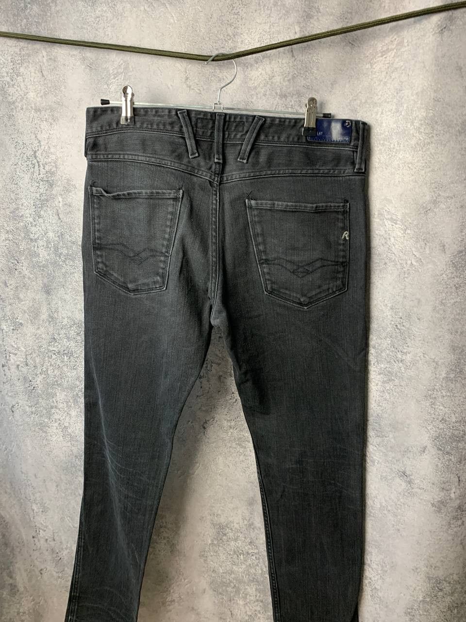 Replay REPLAY M914 Denim Jeans Pants Black Women's size 33х34 Size 31" - 2 Thumbnail