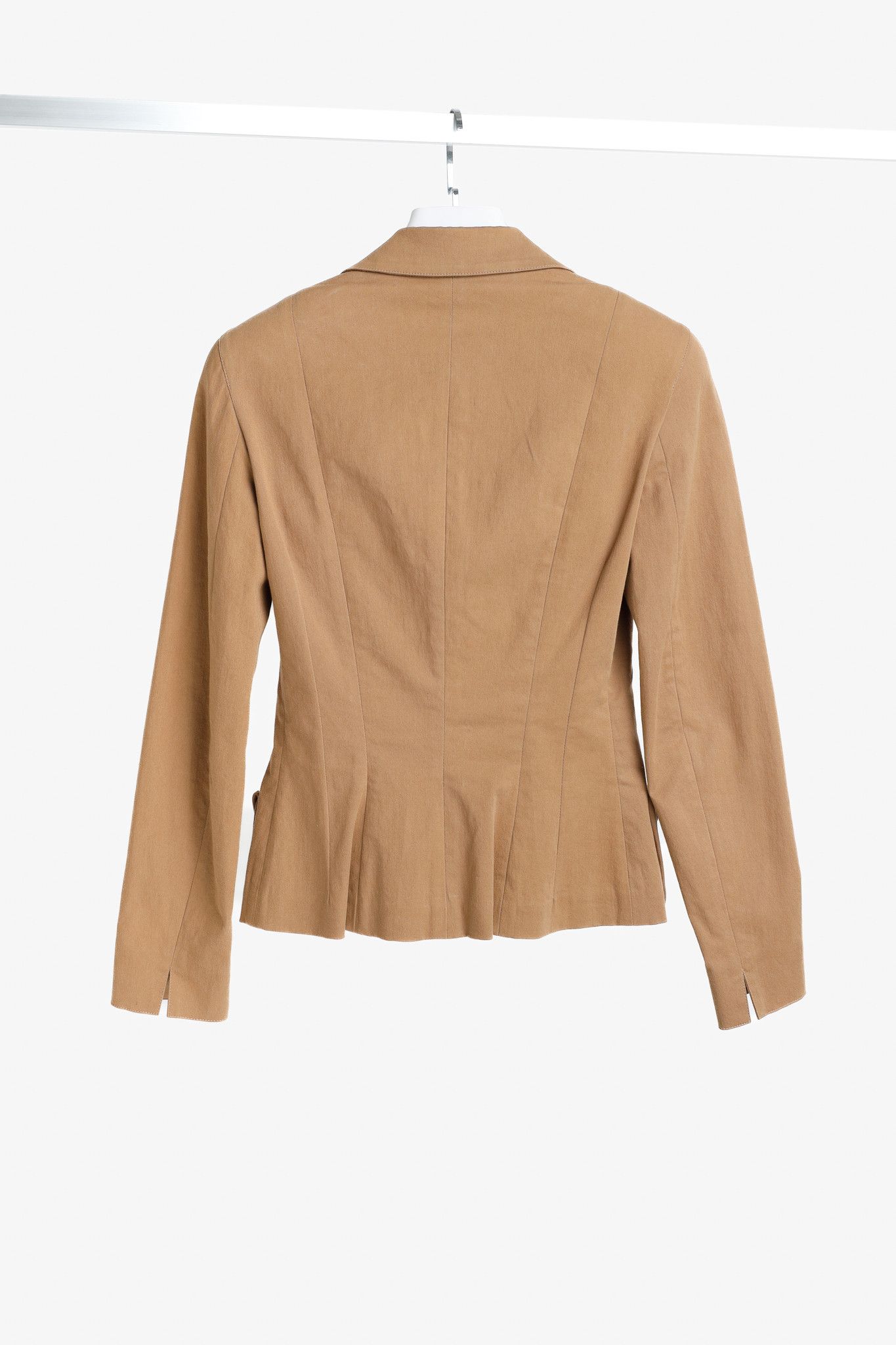 Blumarine Blumarine Tan Cotton Sequined Blazer Size S / US 4 / IT 40 - 2 Thumbnail