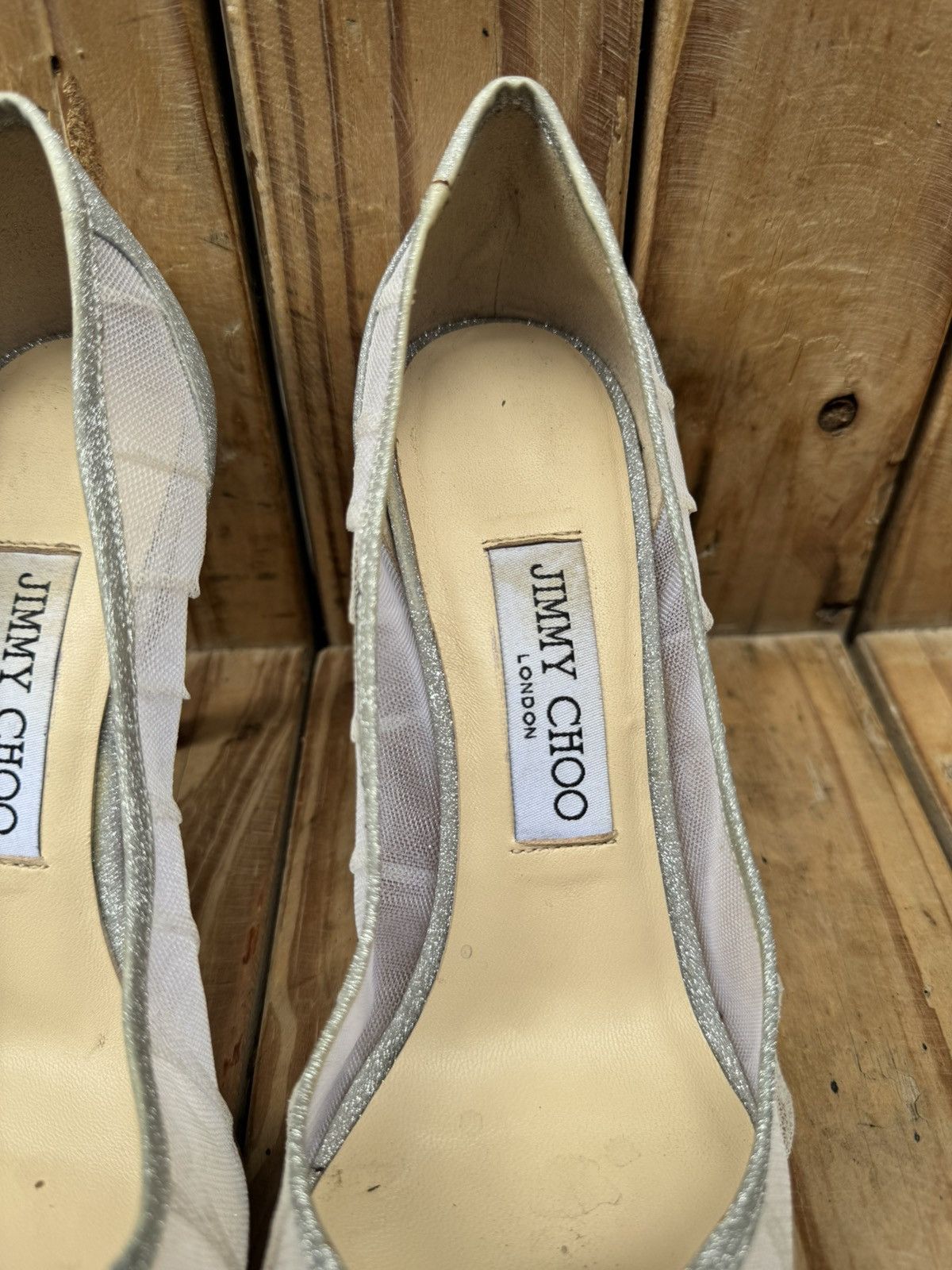 Jimmy Choo Jimmy choo Women’s fabric glitter pumps size EUR 37 US 7 Size US 7 / IT 37 - 7 Thumbnail