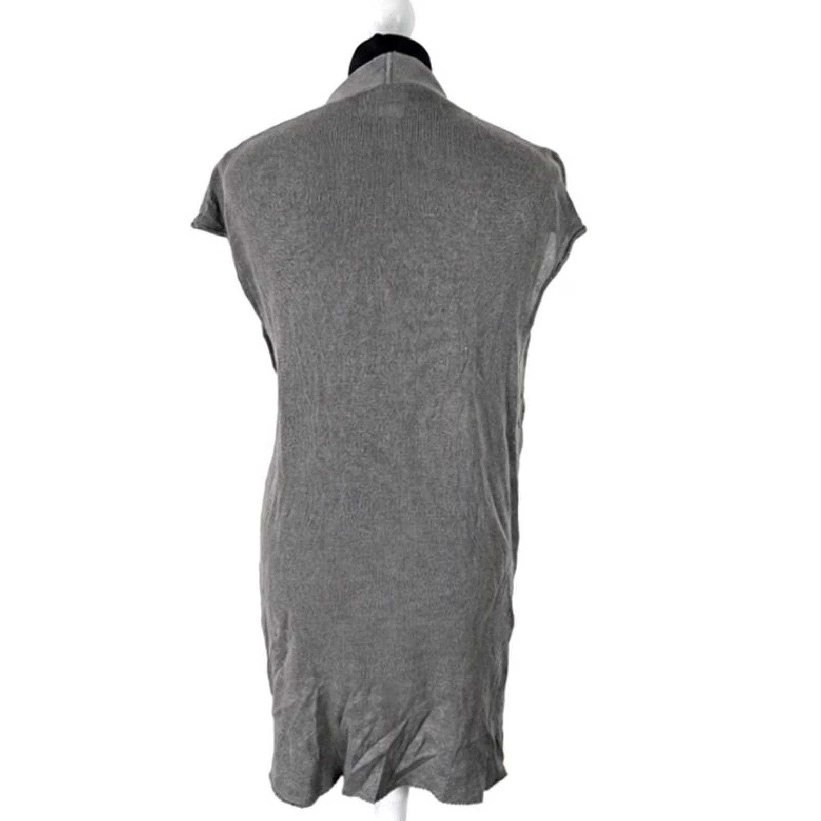 Sarah Pacini Sarah Pacini Grey Tunic Blouse Sleeveless Crew Neck One Size Womens Italy Shirt Blouse Tunic Grey Size ONE SIZE - 3 Thumbnail