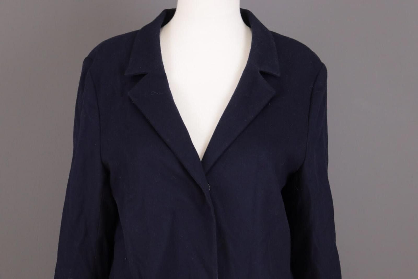 Designer Cinzia Rocca Blue Wool Cashmere Size I 46 / GB 14 / USA 10 Size L / US 10 / IT 46 - 2 Thumbnail