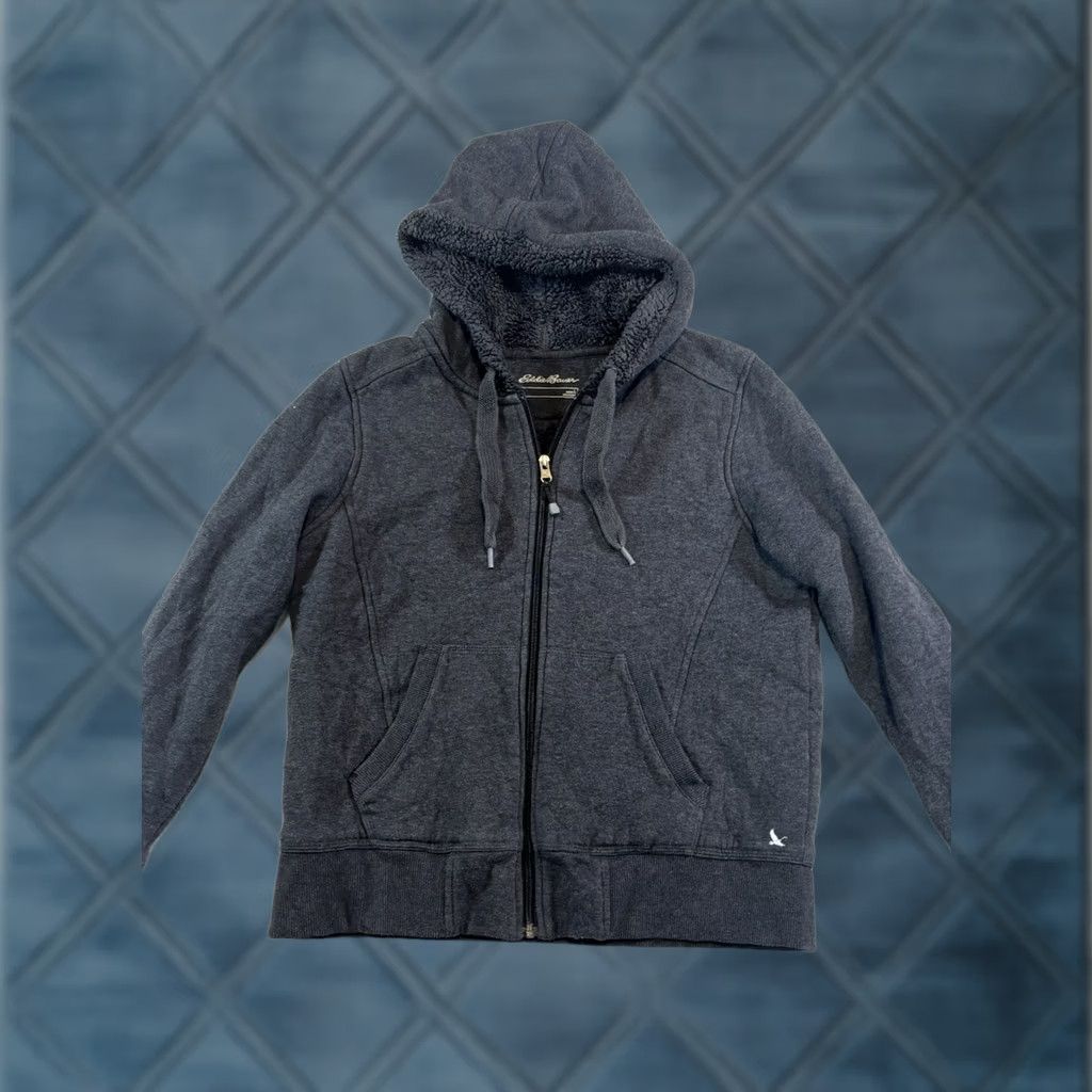 Eddie Bauer Eddie Bauer Women's Dark Gray Hoodie Jacket Size Large Outdoor Wear Size L / US 10 / IT 46 - 1 Thumbnail
