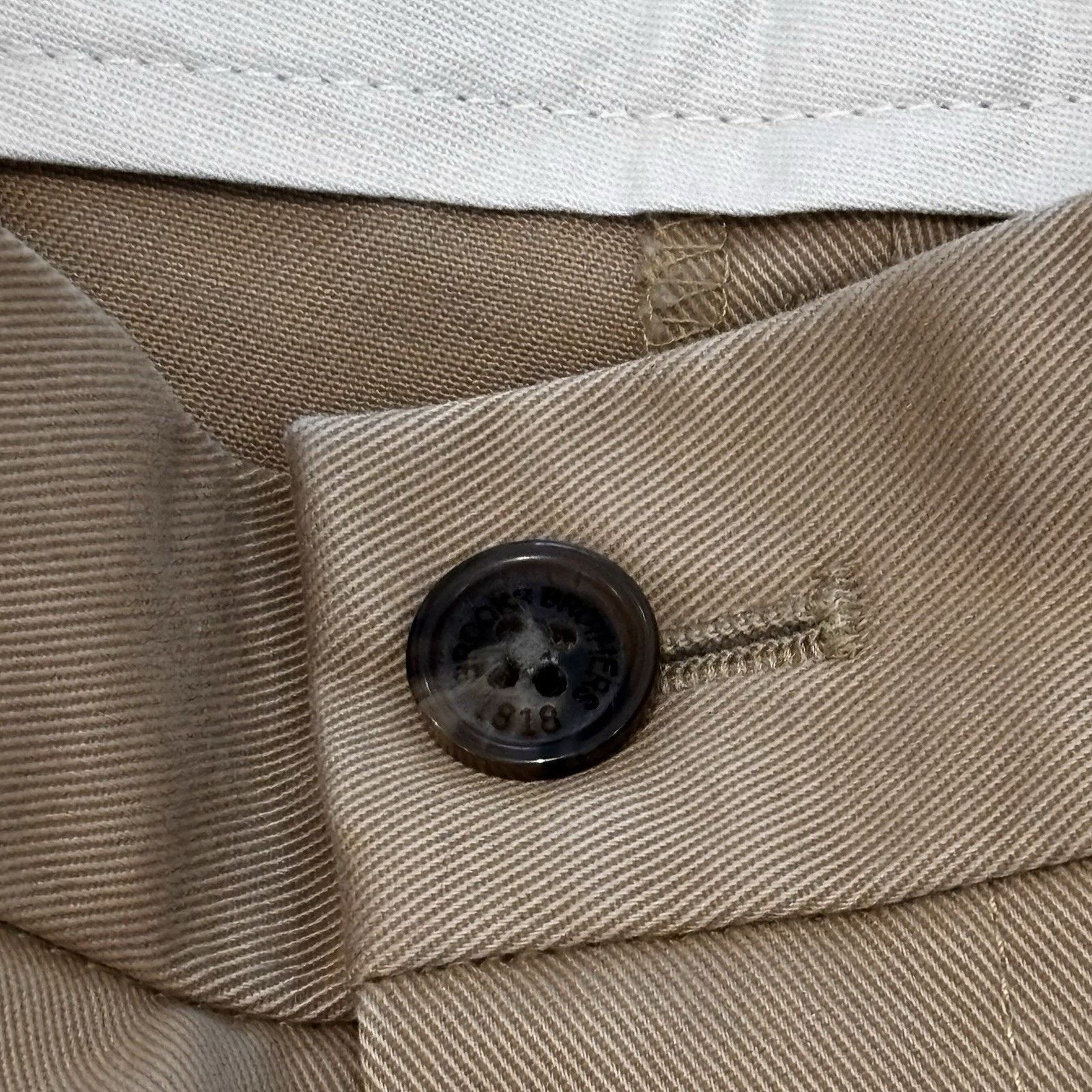 Brooks Brothers Brooks Brothers 346 Khaki Clark Flat Front Pants 34x32 Size US 34 / EU 50 - 6 Thumbnail