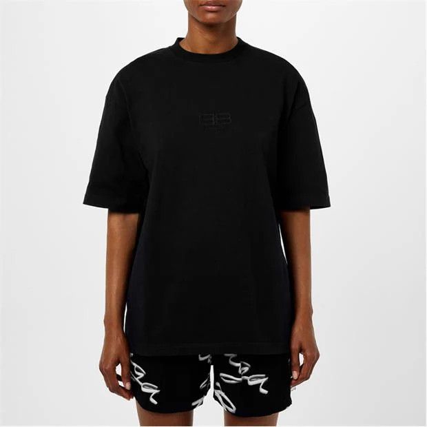 Balenciaga o1g2r1mq0924 Oversized T Shirts in Black Size M / US 6-8 / IT 42-44 - 3 Thumbnail