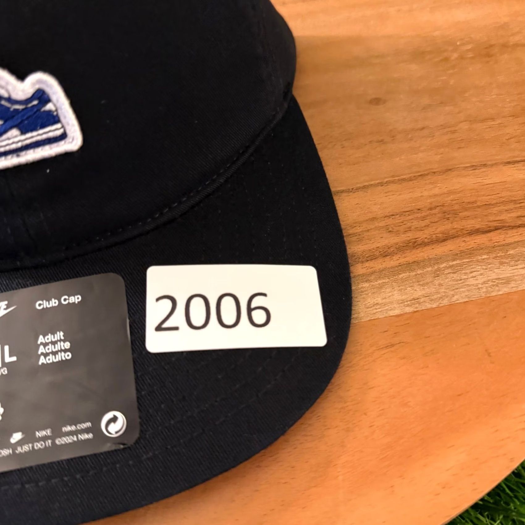 Nike Nike Club Cap Hat Mens Medium Large Black Embroidered Sneaker Patch Adjustable Baseball Cap Size ONE SIZE - 8 Thumbnail