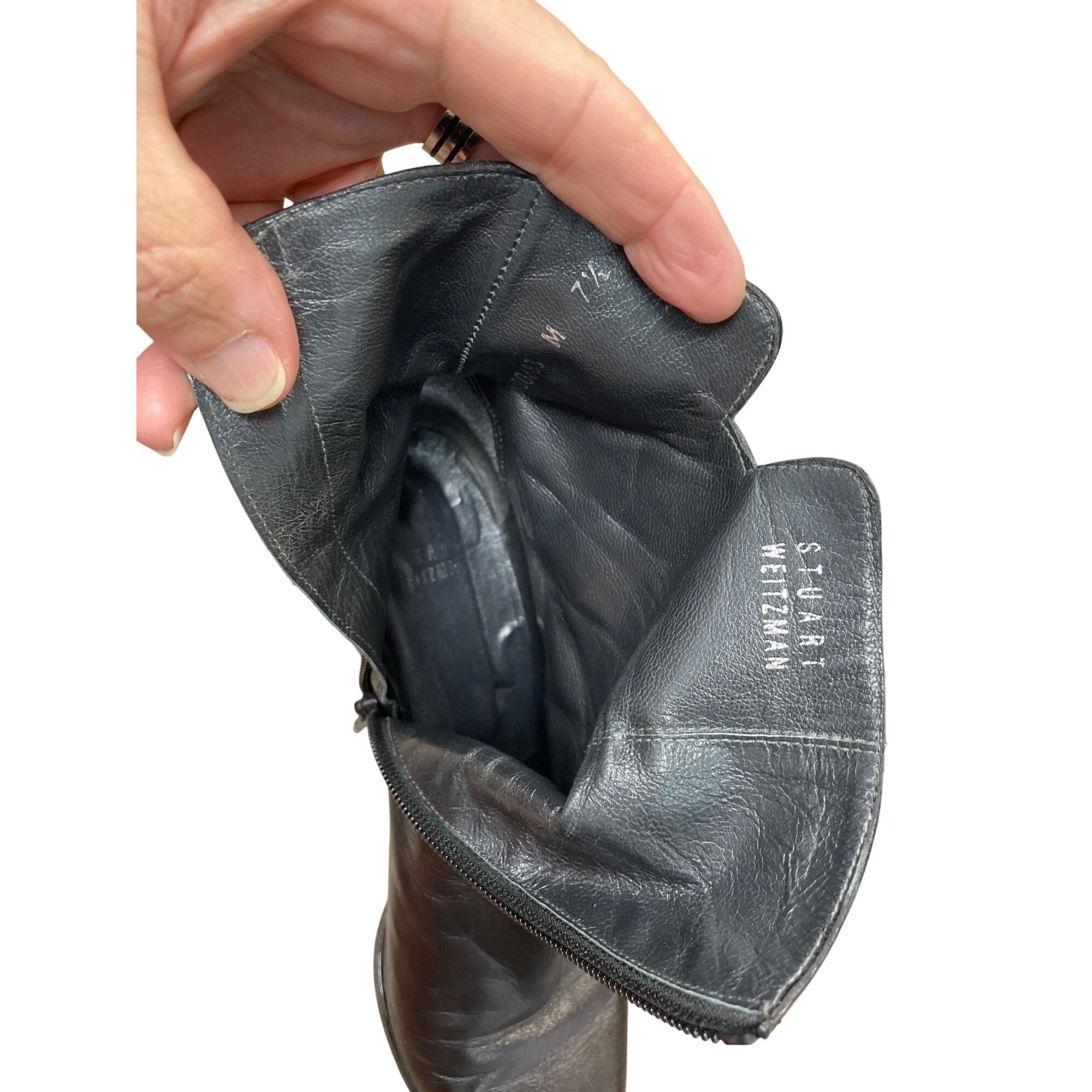 Stuart Weitzman Stuart Weitzman womans black leather zip heeled 2.5" ankle b Size US 7.5 / IT 37.5 - 10 Thumbnail
