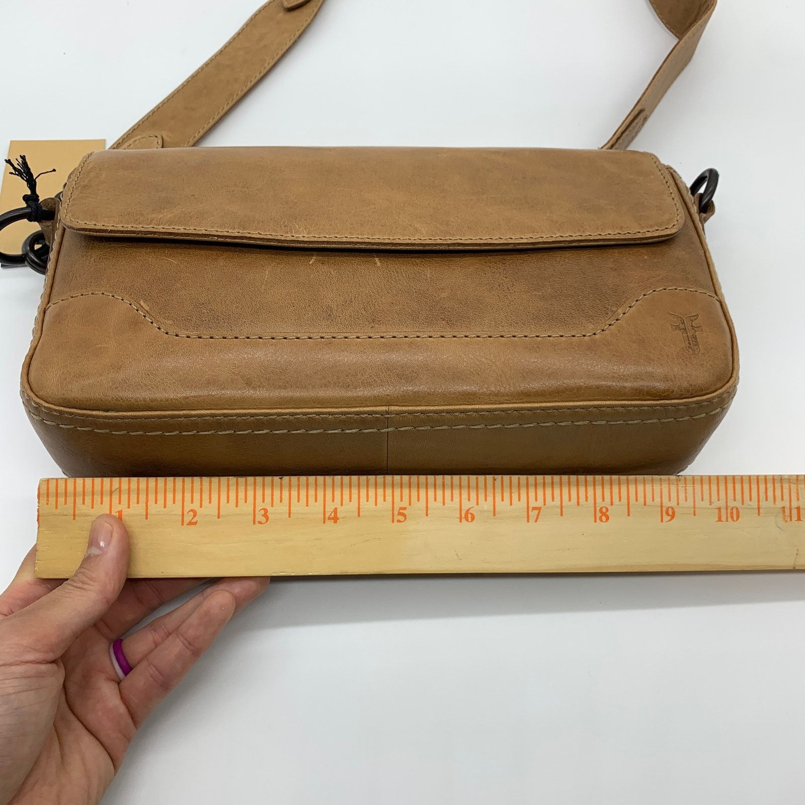 Other Frye Leather Handbags Melissa Baguette Bag Beige Brown Size ONE SIZE - 9 Thumbnail