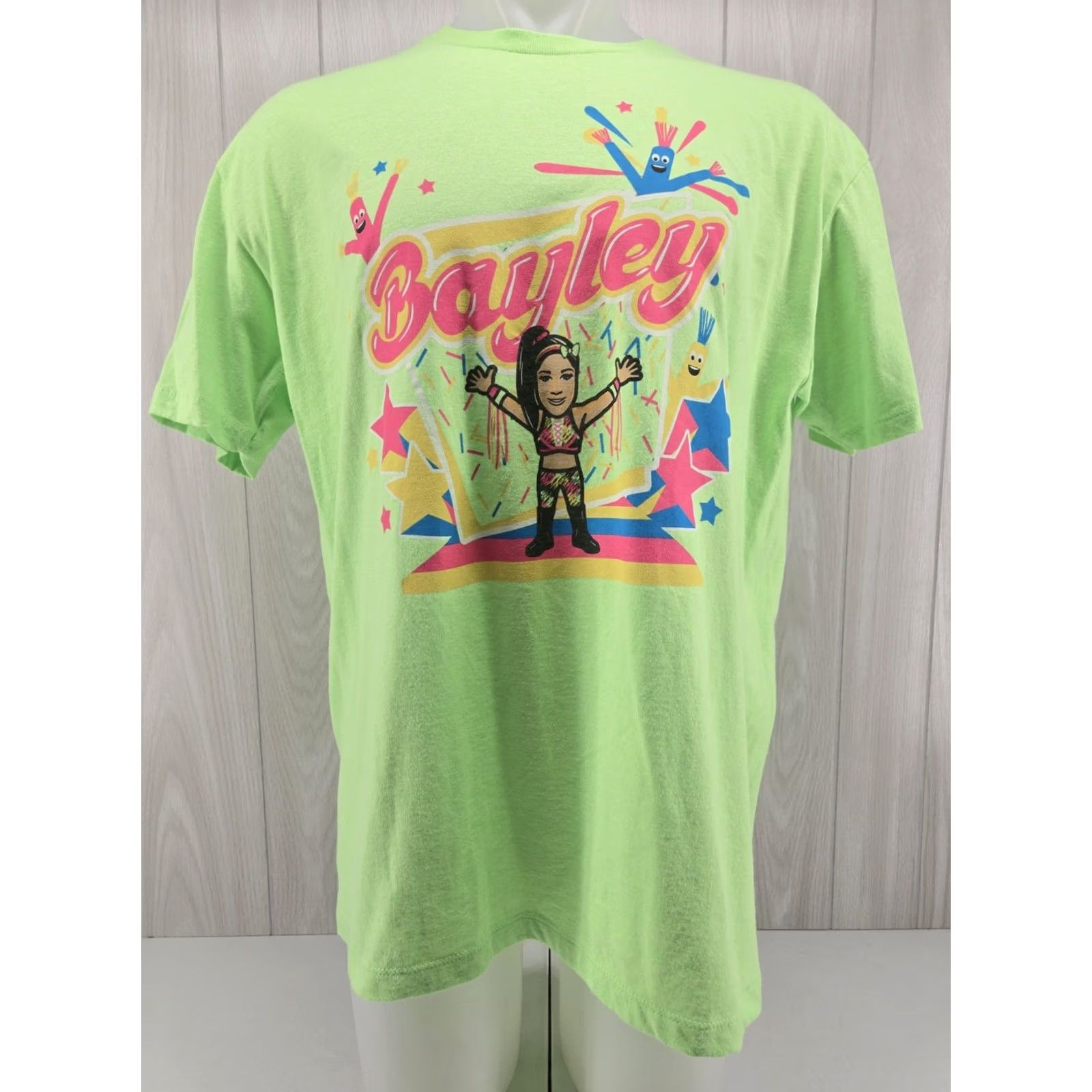 SOMET WWE X Nerds Bayley We Want Some Bayley Cartoon T-Shirt XL Mens Green Graphic Print Size US XL / EU 56 / 4 - 2 Thumbnail