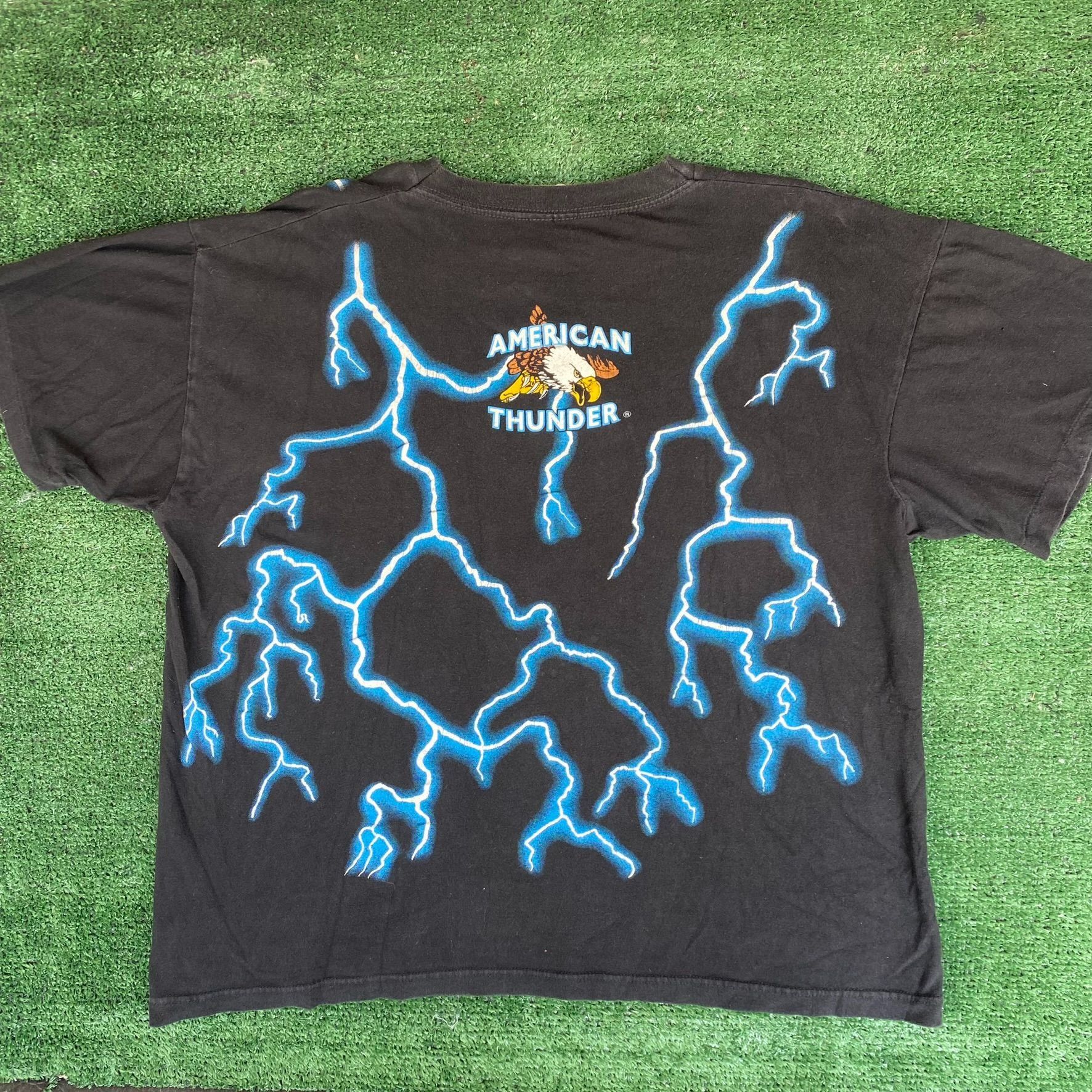 Travis Scott Vintage 90s Black Panthers Shirt American Thunder AOP Tee Size US L / EU 52-54 / 3 - 6 Thumbnail