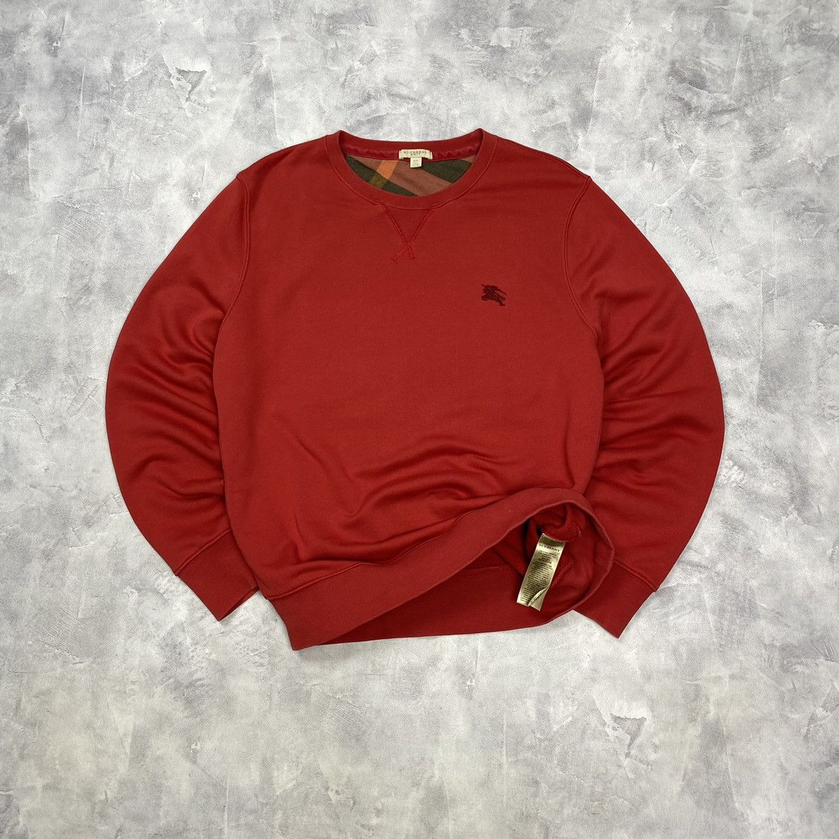 image of Burberry Nova Check Sweatshirt London in Red, Men's (Size 2XL)