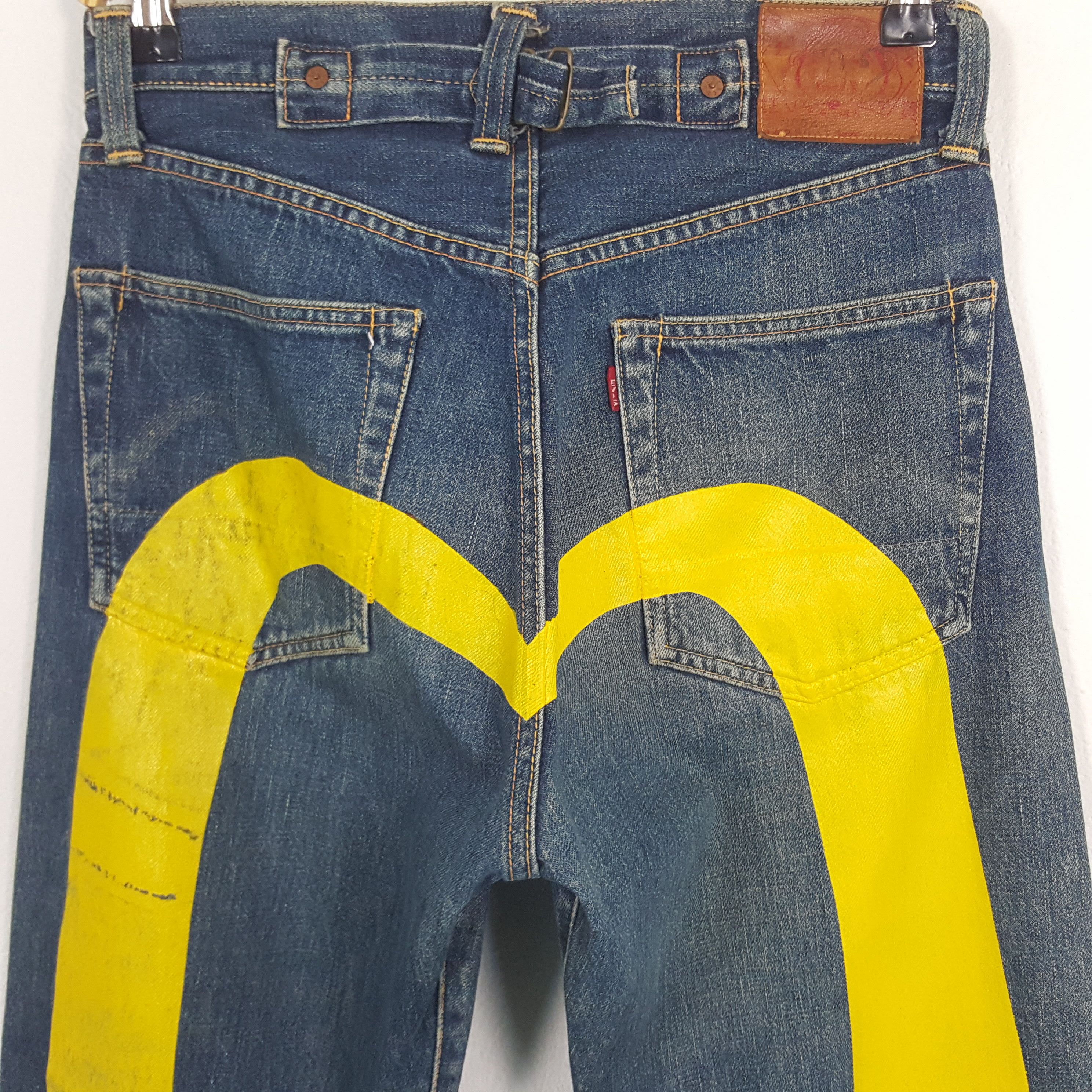 Japanese Brand × Vintage Vintage Evis Japanese Brand Daicock Custom Art Denim Jeans Size US 28 / EU 44 - 2 Thumbnail